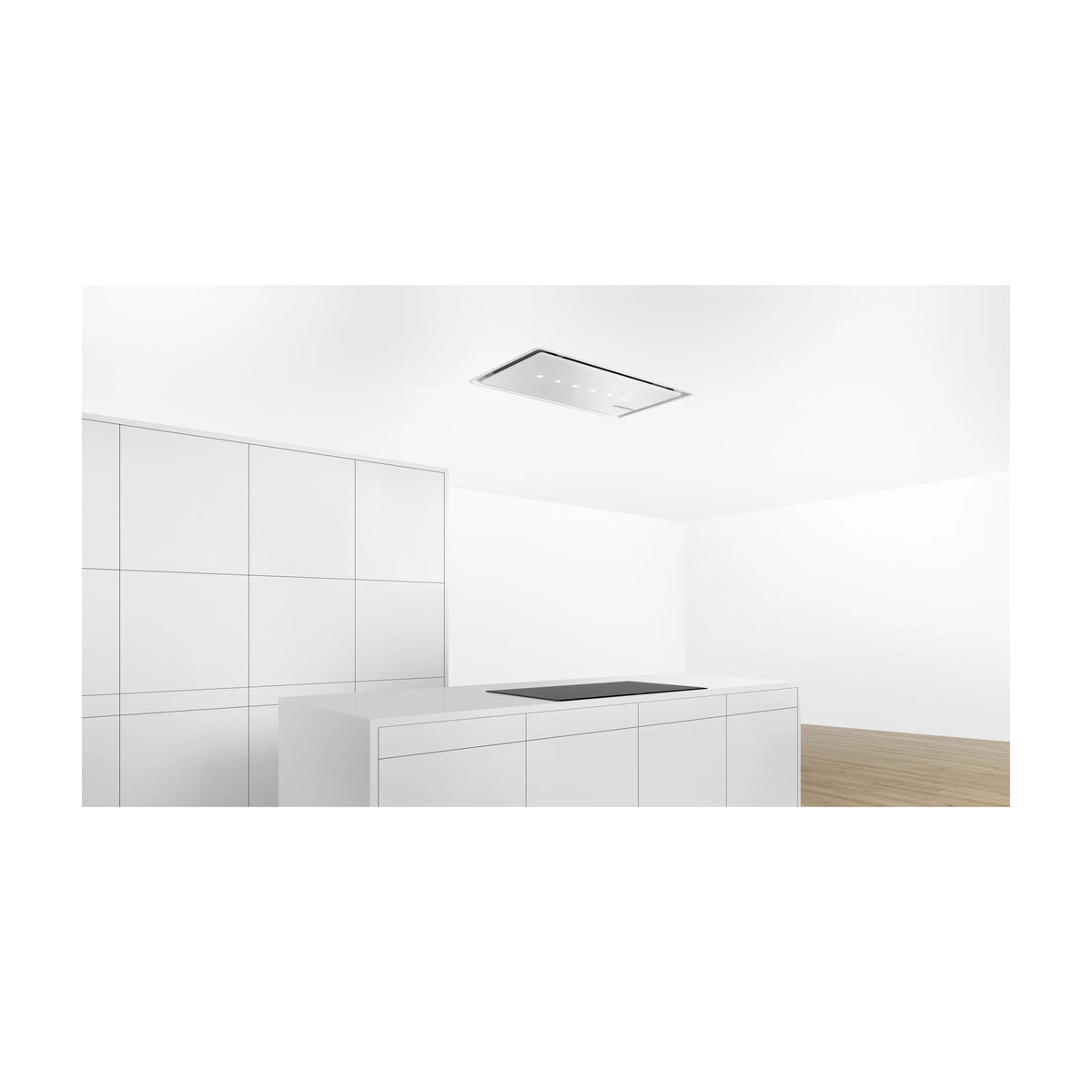 Campana de techo Bosch DRC99PS20, 90 cm, cristal blanco