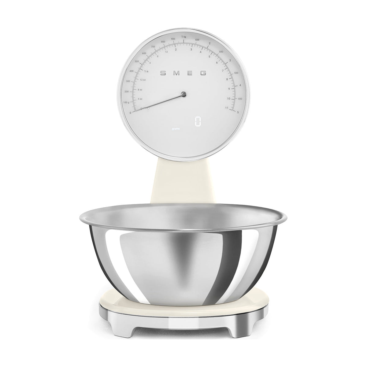 Báscula de cocina Smeg KSF01CRWW analógica y digital, 5 kg, crema