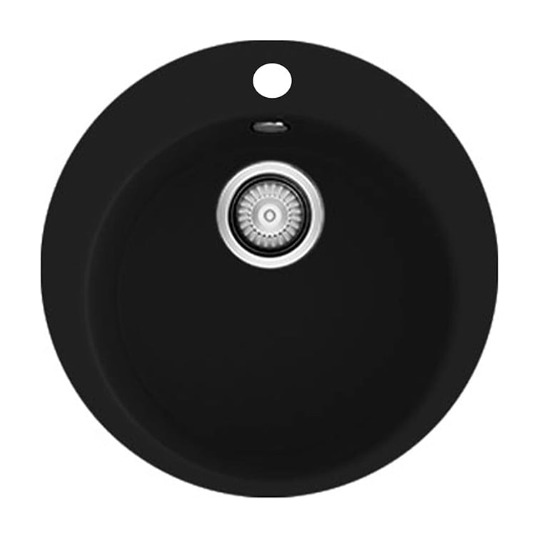 Fregadero Poalgi Zafiro 104 de una cubeta, negro brillo