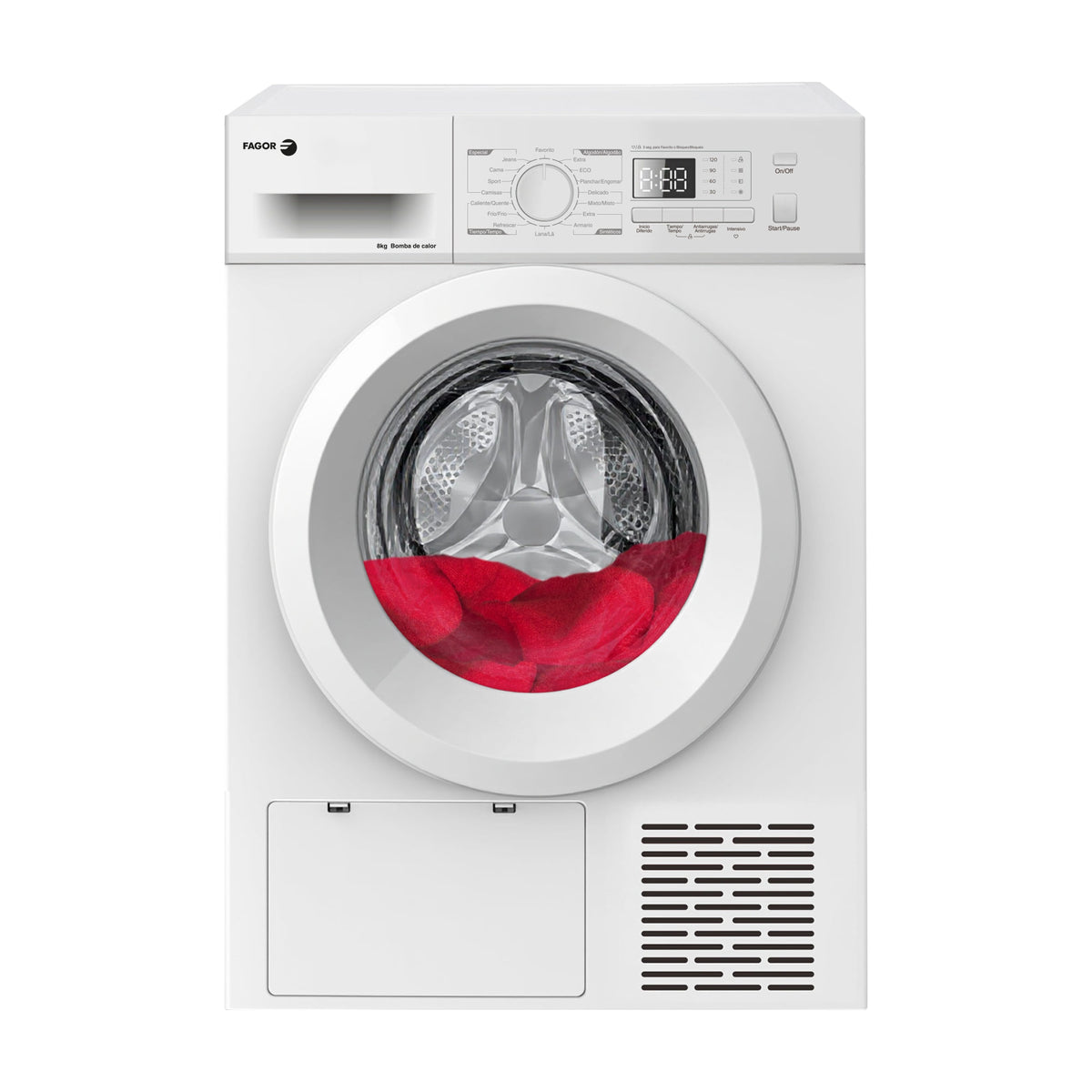 Secadora Fagor 3SFE-870BE de bomba de calor, 8 kg, clase D