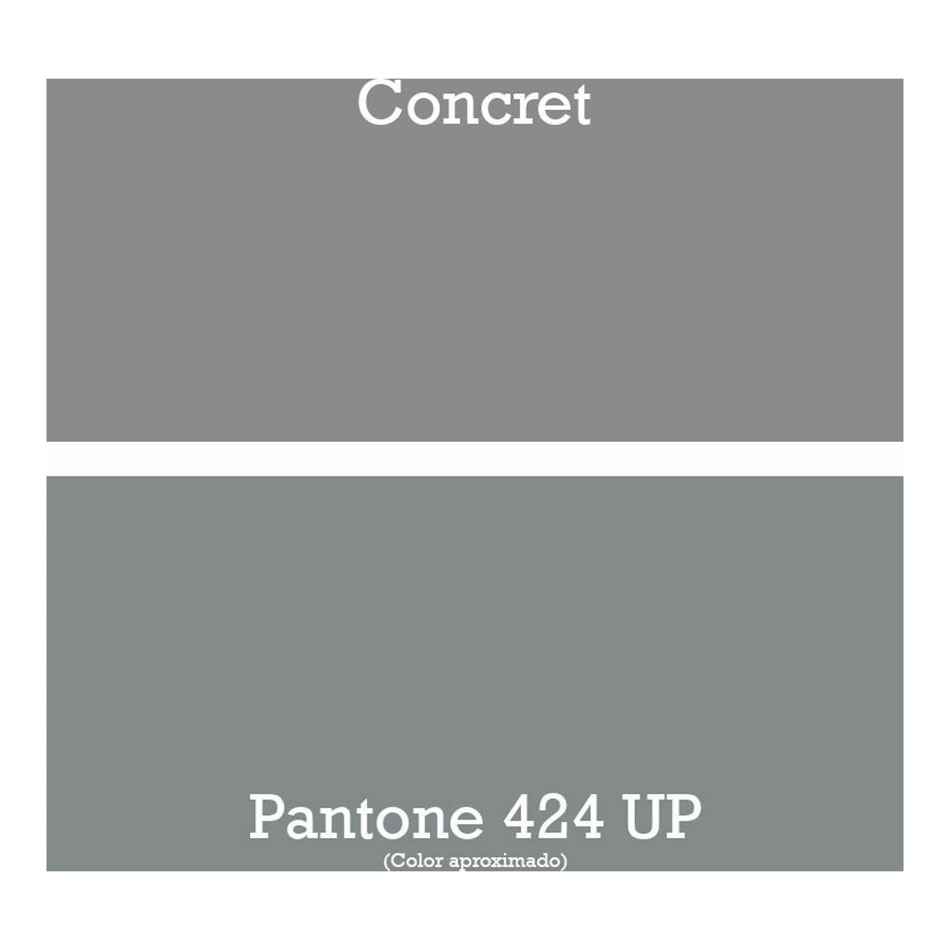 Muestra de color gris Concret, Pantone 424 UP, del fregadero Poalgi City 2C.