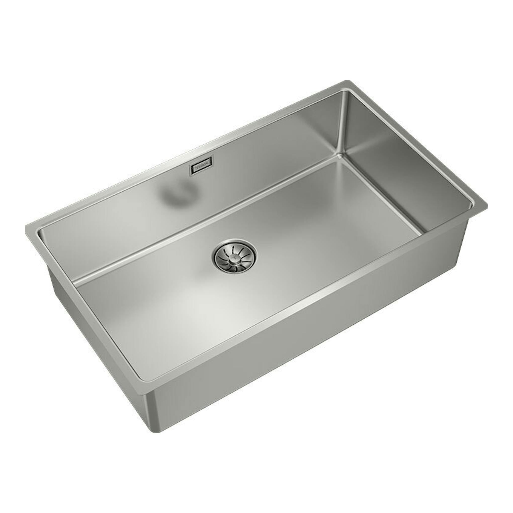Fregadero Teka BE LINEA RS15 71.40 PureClean Inox, de acero inoxidable, vista en perspectiva.
