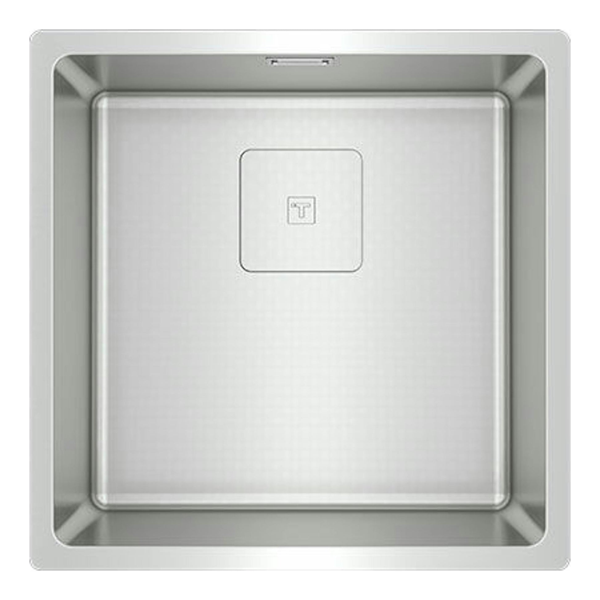 Fregadero Teka FlexLinea RS15 40.40 M-XT PureClean de acero inoxidable, vista cenital, color gris.