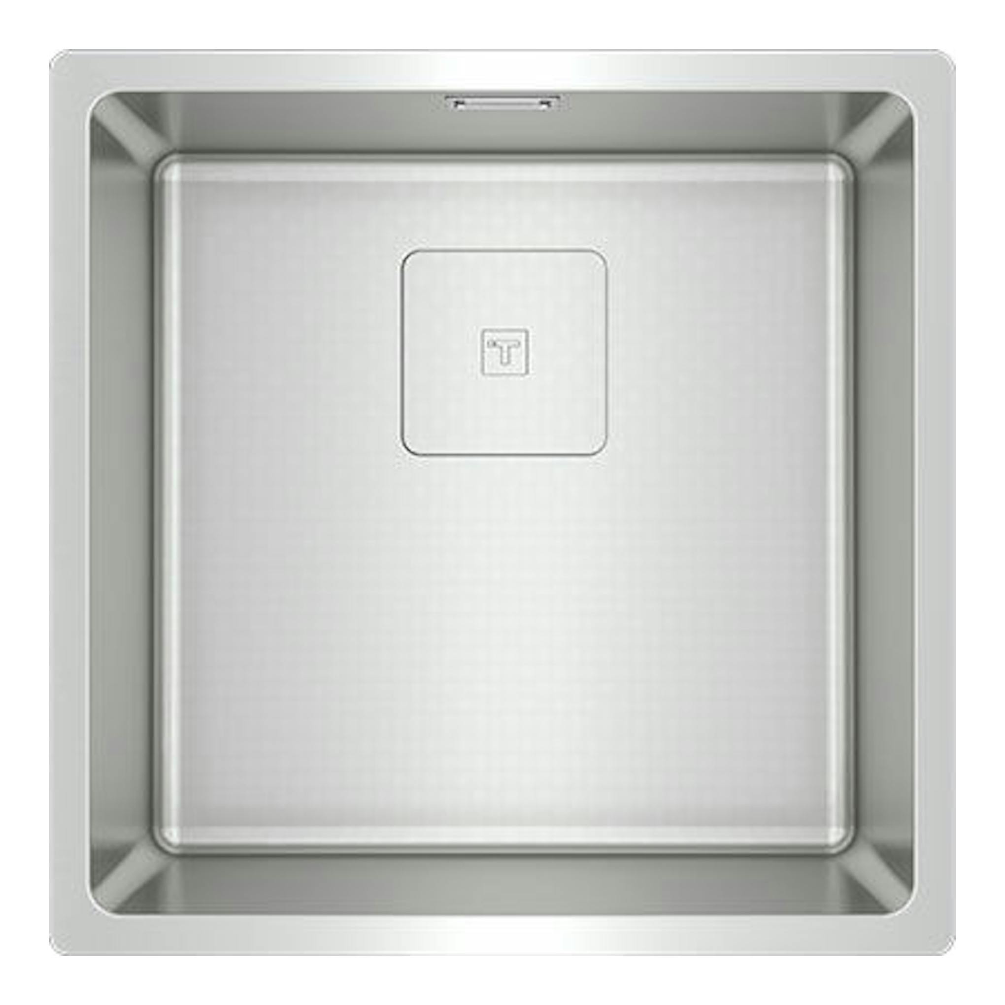 Fregadero Teka FlexLinea RS15 40.40 M-XT PureClean de acero inoxidable, vista cenital, color gris.