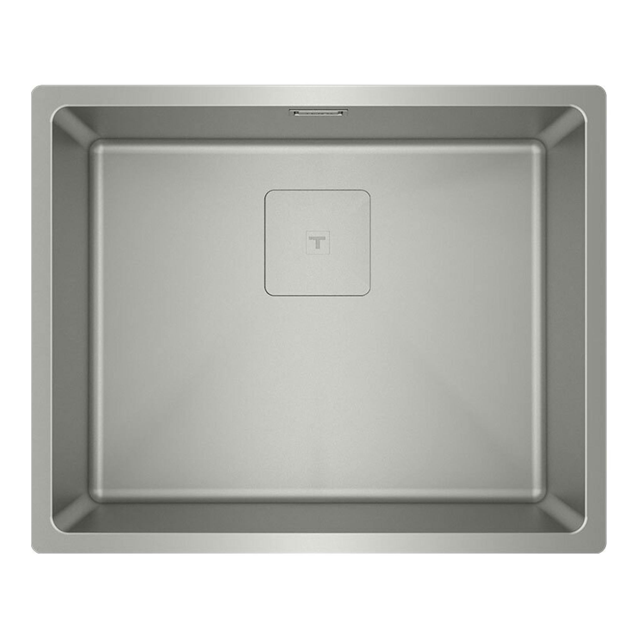 Fregadero Teka FlexLinea RS15 50.40 de acero inoxidable, vista cenital, cubeta rectangular.