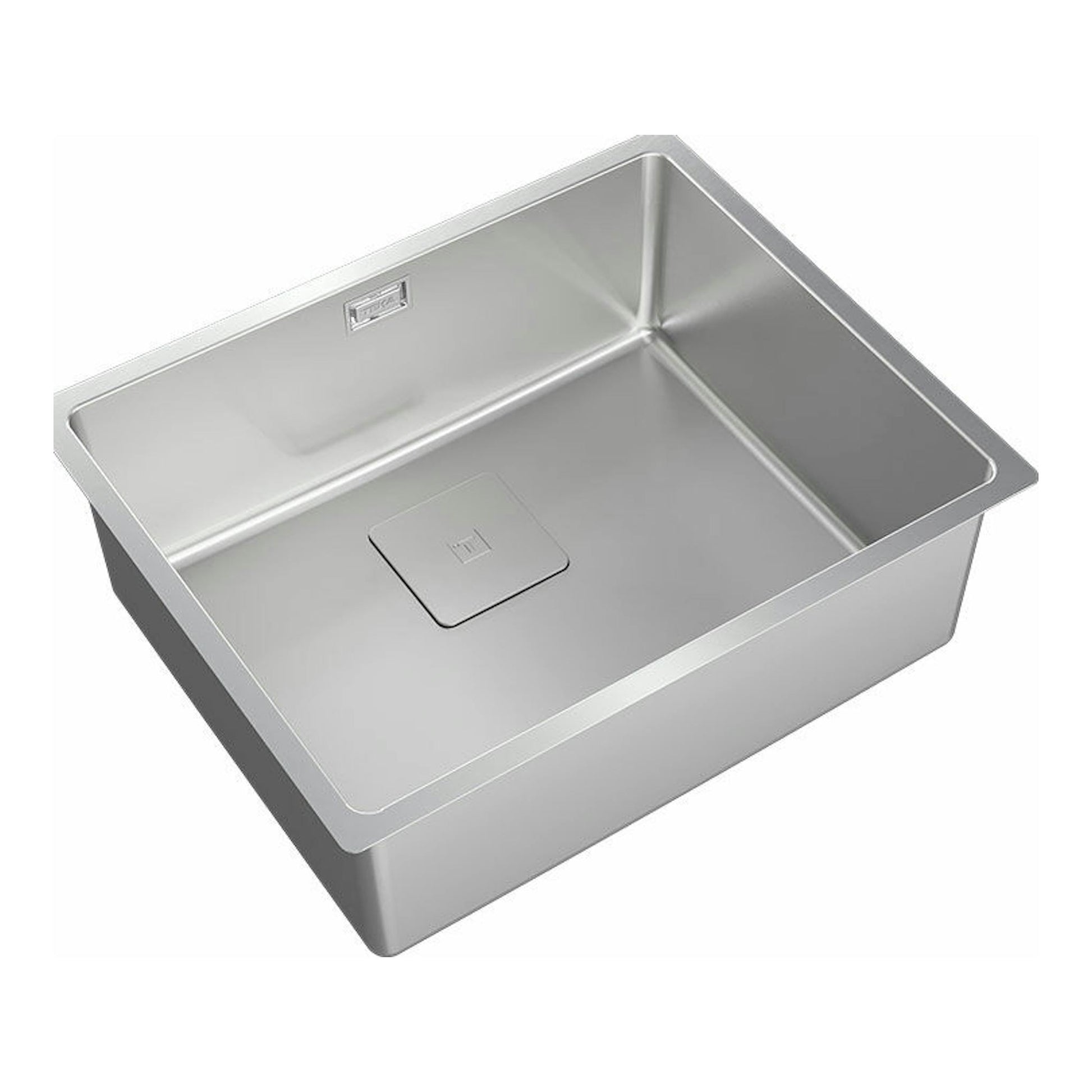 Fregadero Teka FlexLinea RS15 50.40 M-XT PureClean de acero inoxidable, vista superior inclinada.
