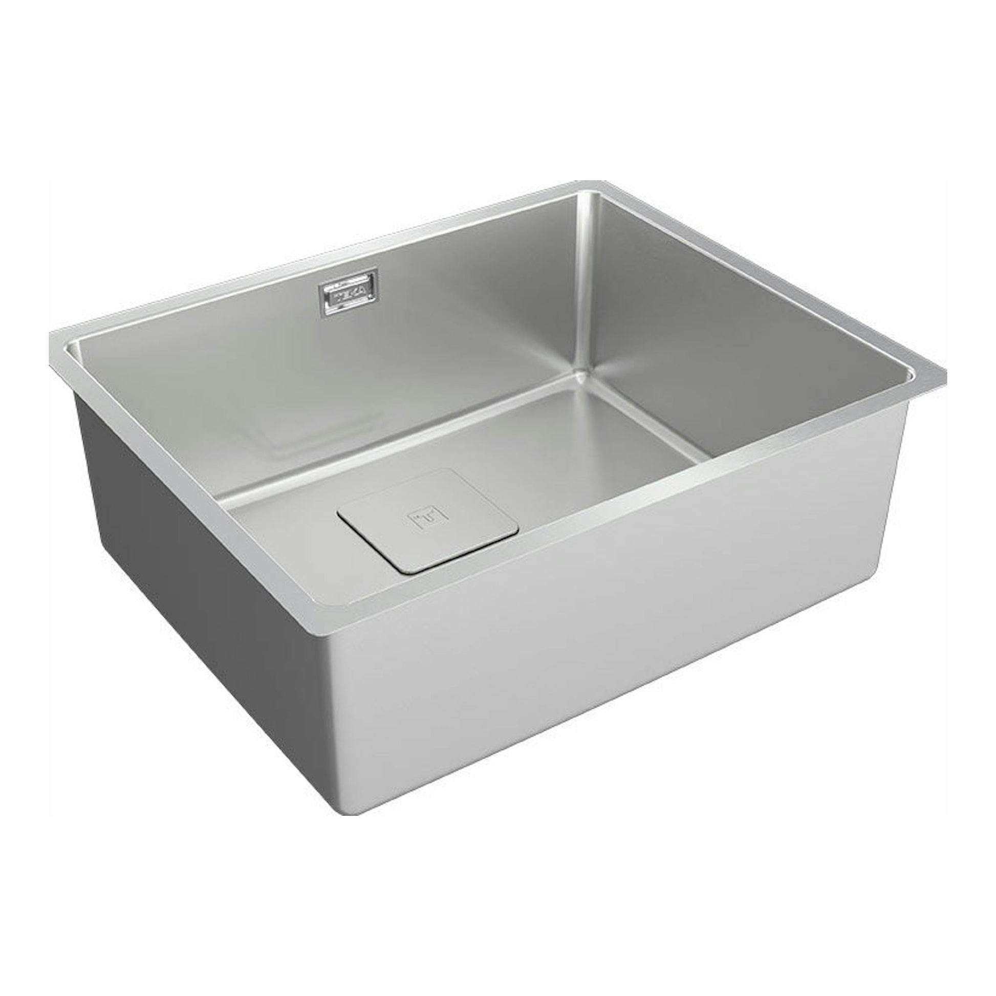 Fregadero Teka FlexLinea RS15 50.40 M-XT PureClean de acero inoxidable, vista cenital en ángulo, una cubeta