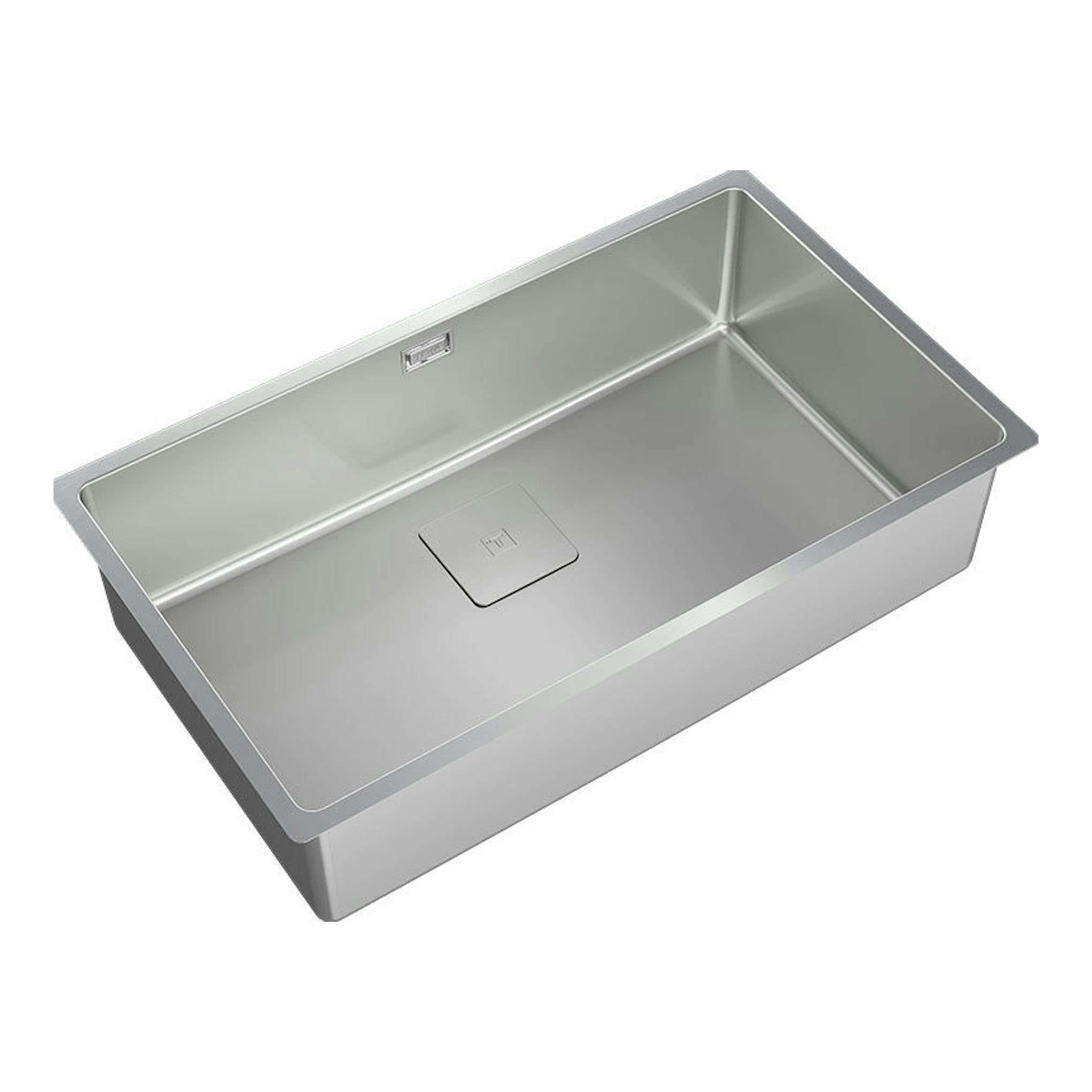 Fregadero Teka FlexLinea RS15 71.40 M-XT PureClean, vista en perspectiva, acero inoxidable gris.
