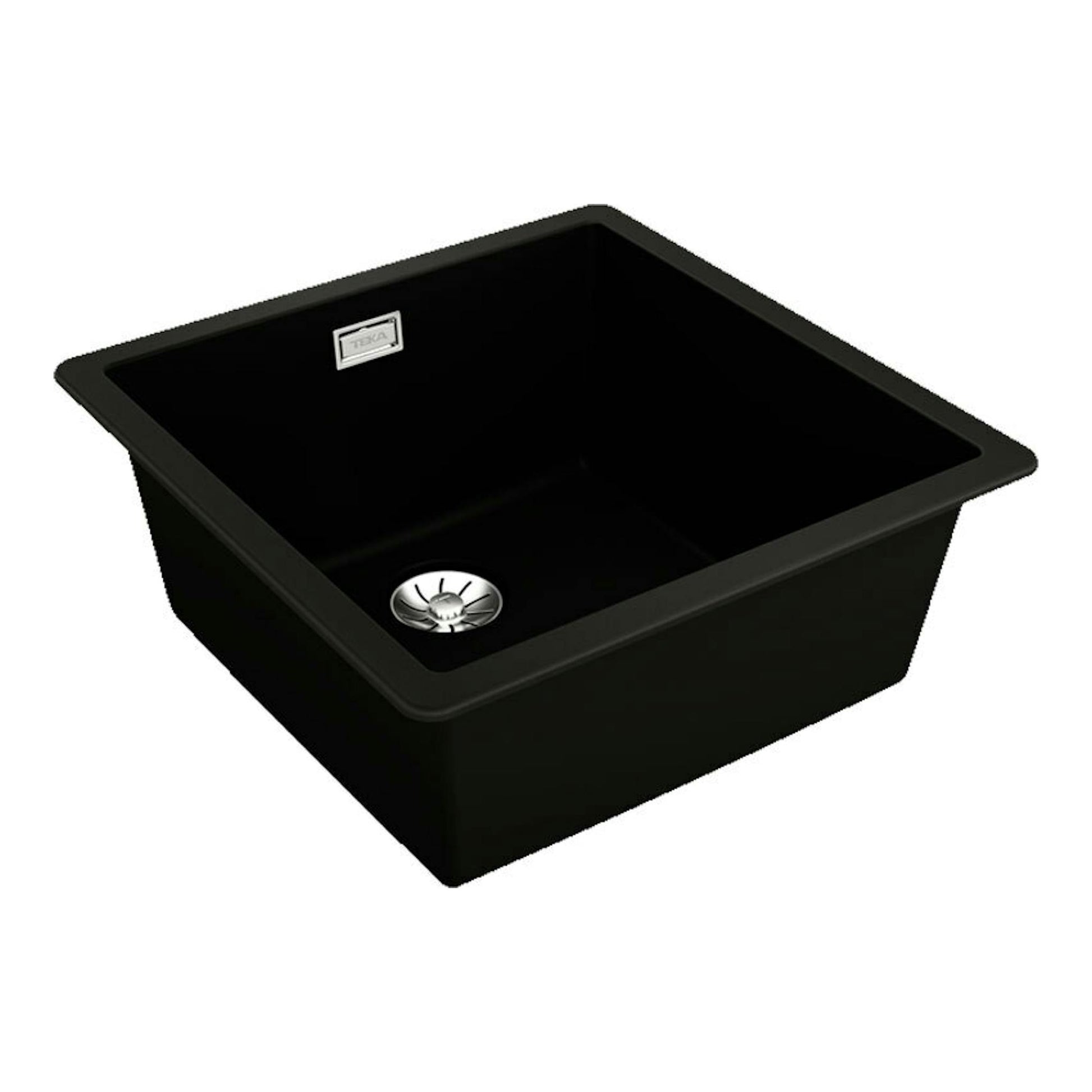 Fregadero Teka Tegranite RADEA R10 40.40 M-TG negro, vista superior en perspectiva.