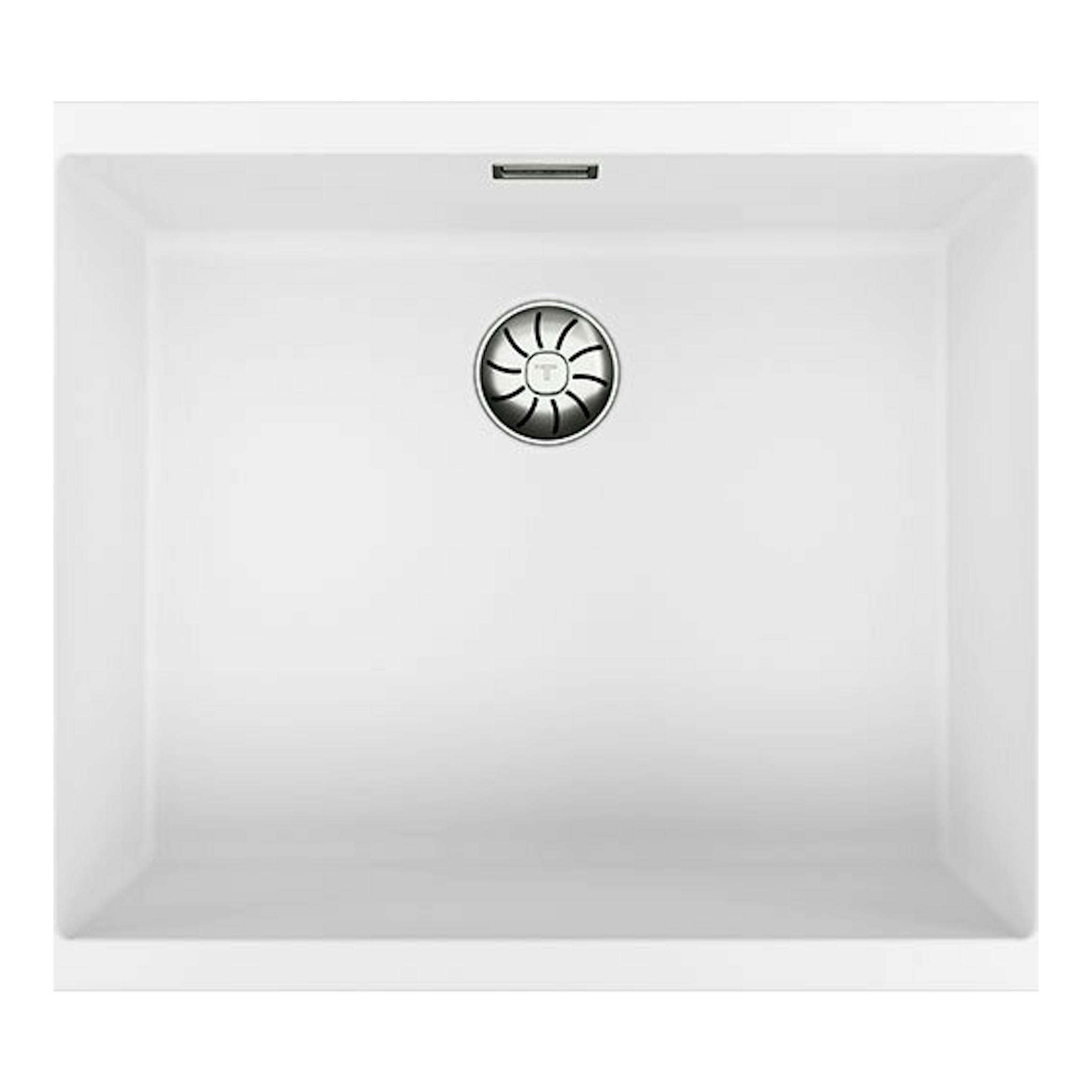 Fregadero Teka Tegranite Radea R10 50.40 M-TG blanco, vista superior frontal.