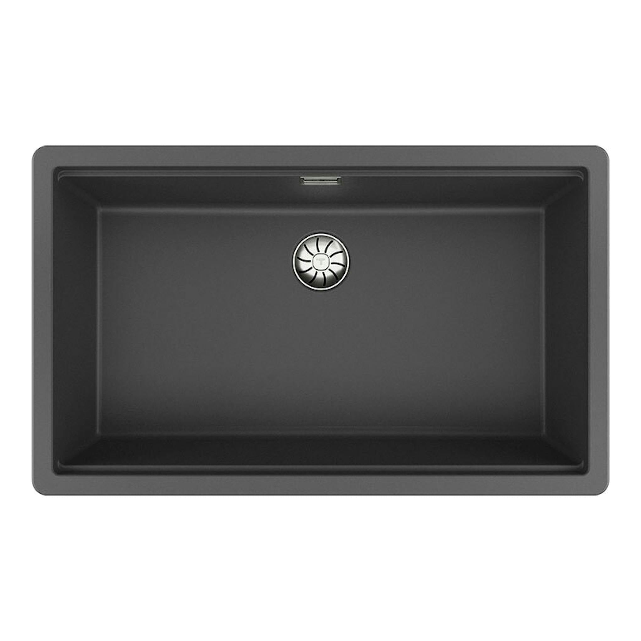 Fregadero Teka Tegranite RADEA R10 70.40 M-TG negro, vista cenital.