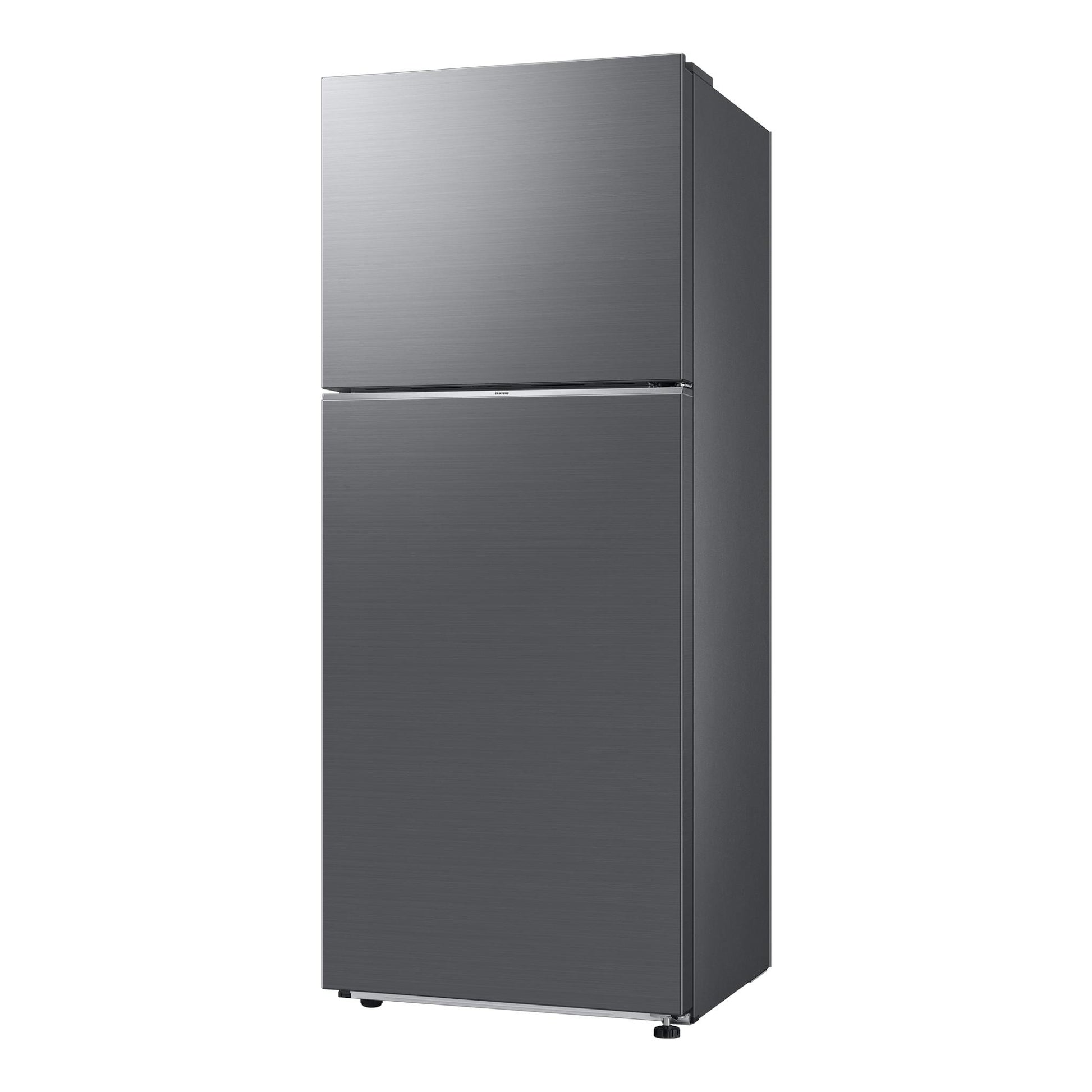 Frigorífico Samsung RT38CG6624S9ES de dos puertas, color inox, visto en ángulo frontal derecho.