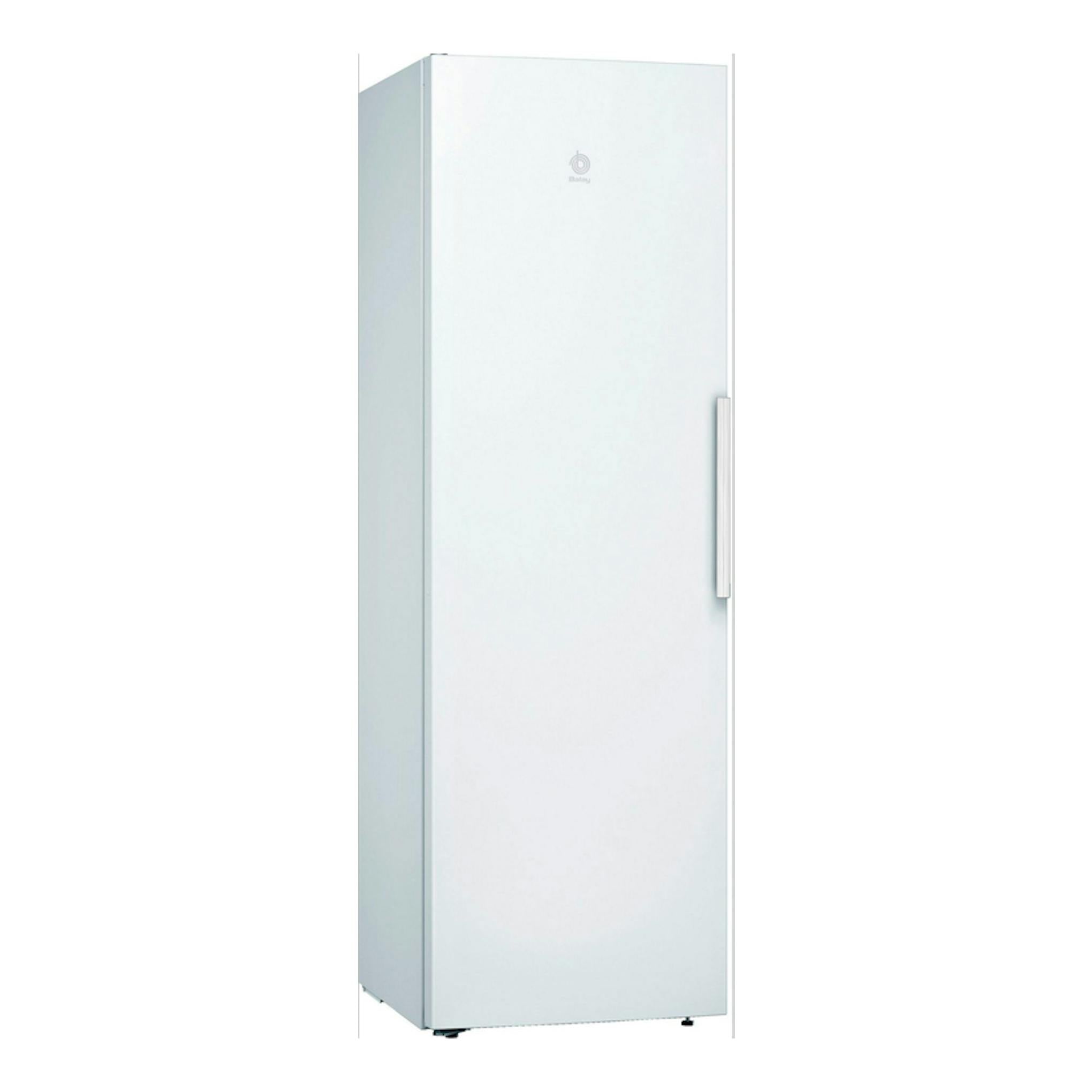 Frigorífico Balay 3FCE553WE blanco, vista frontal ligeramente lateral, de una puerta.