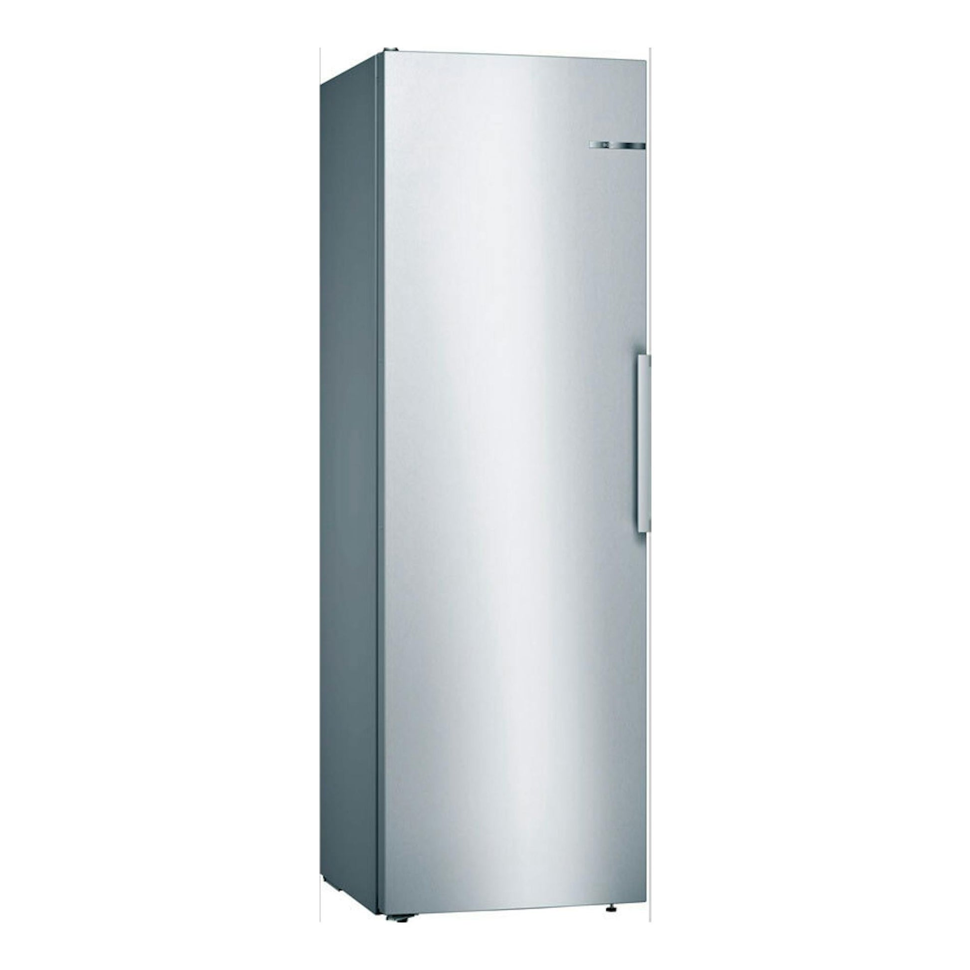 Frigorífico Bosch KSV36CIDP de una puerta, acabado acero inoxidable, vista frontal con ligero ángulo lateral.
