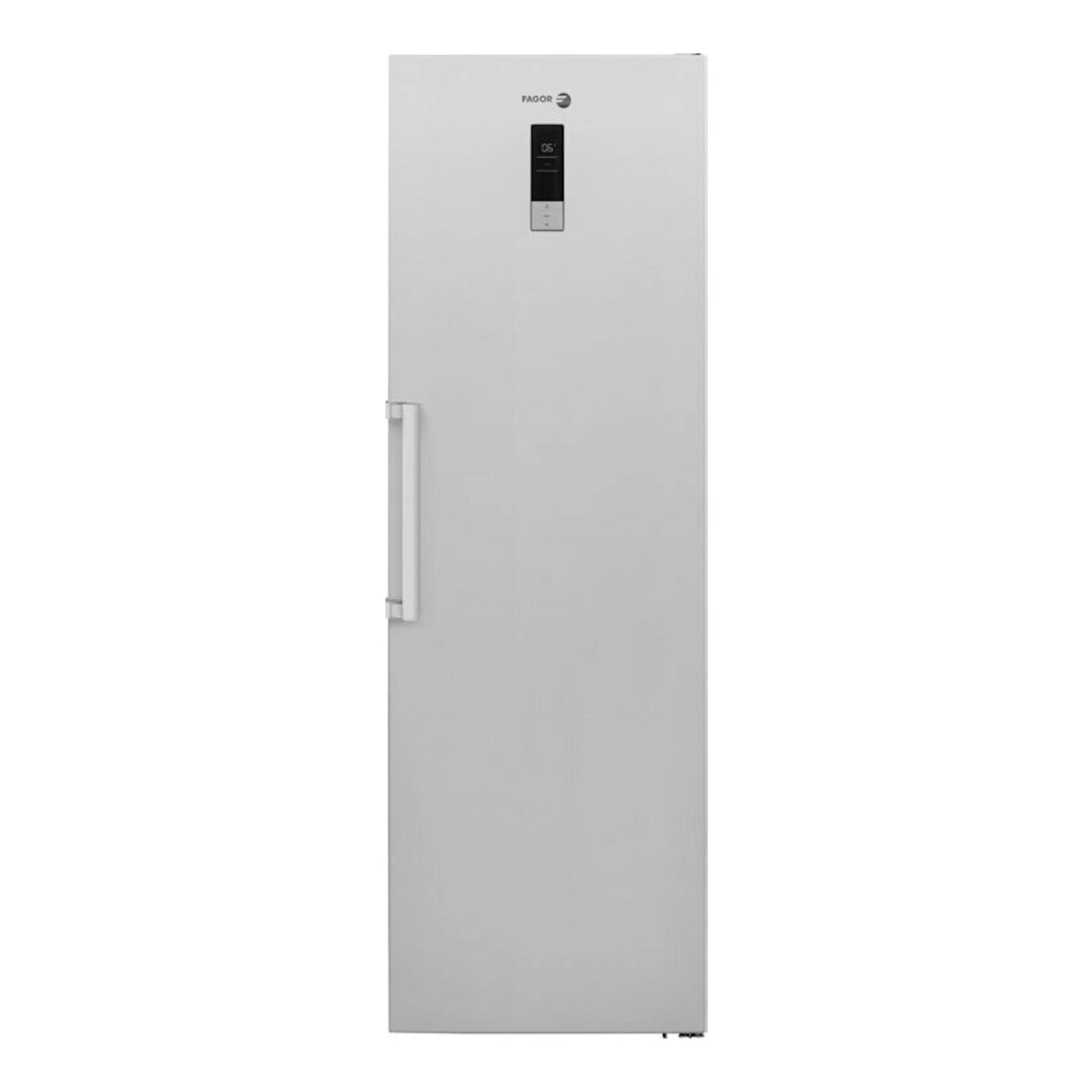 Frigorífico Fagor 3FFK1875 blanco, vista frontal de una puerta con panel de control superior.