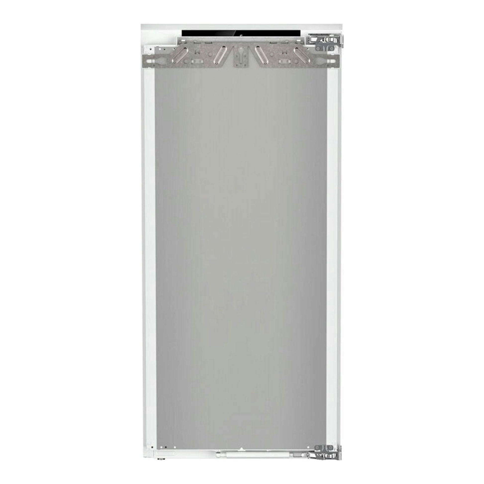 Frigorífico integrable Liebherr IRBci 4150, vista frontal de la puerta blanca con herrajes de montaje.