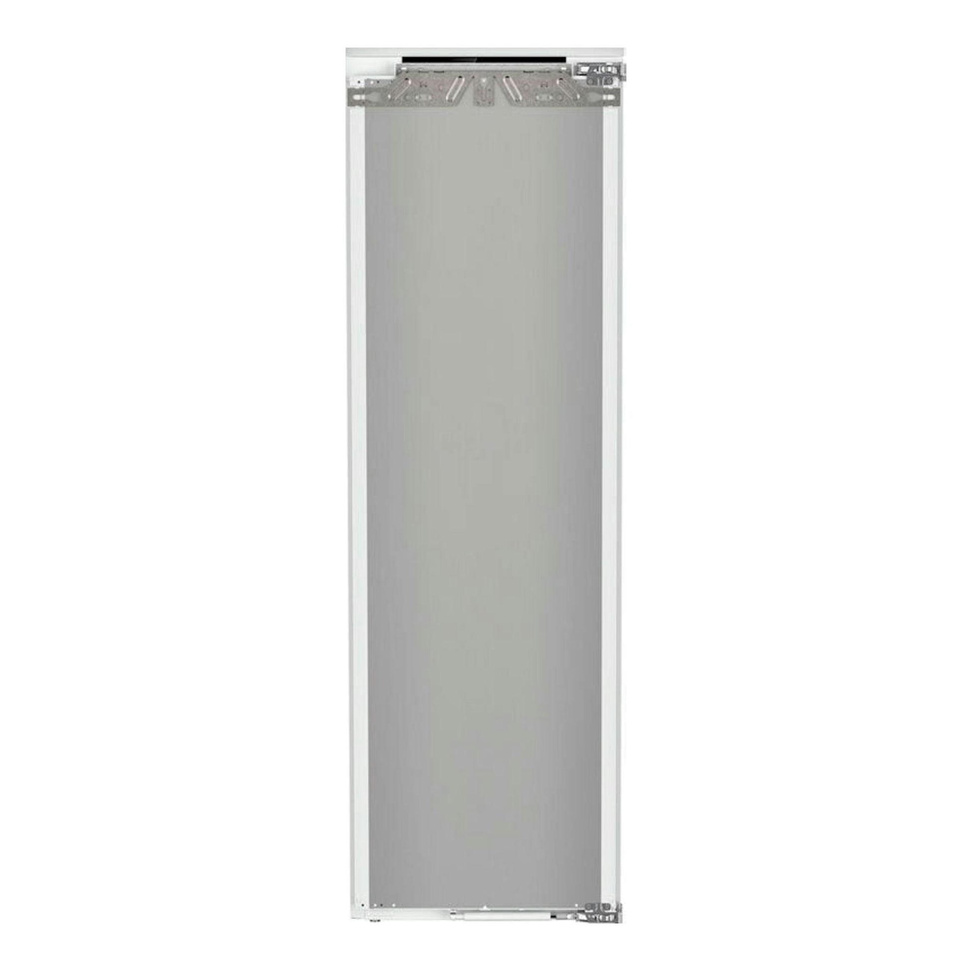 Frigorífico integrable Liebherr IRBci 5180, vista frontal de puerta gris con marco blanco.