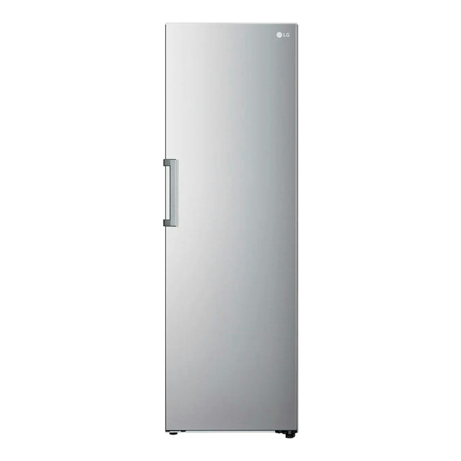 Frigorífico LG GLT51PZGSZ inox de una puerta, vista frontal, color plata.