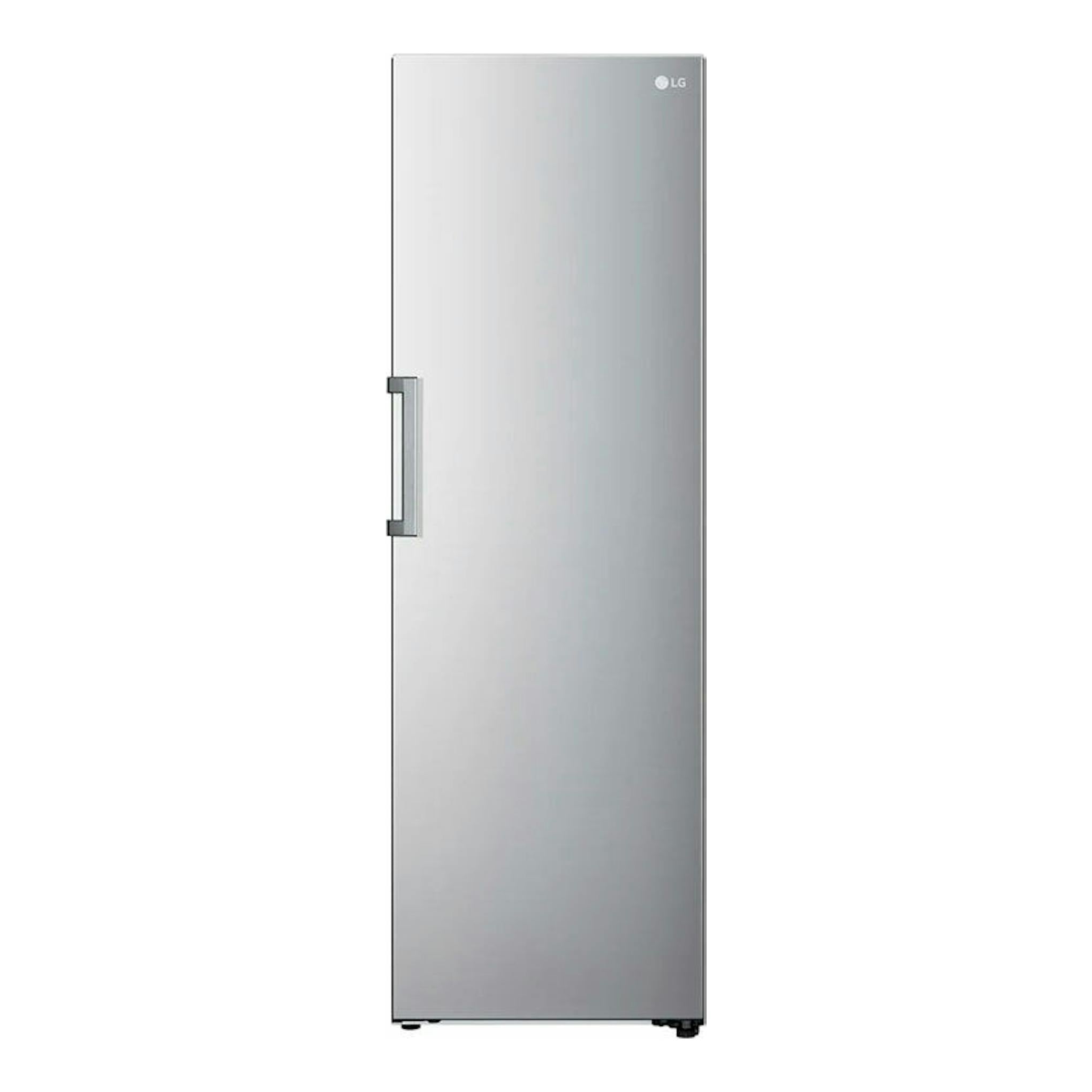 Frigorífico LG GLT51PZGSZ inox de una puerta, vista frontal, color plata.