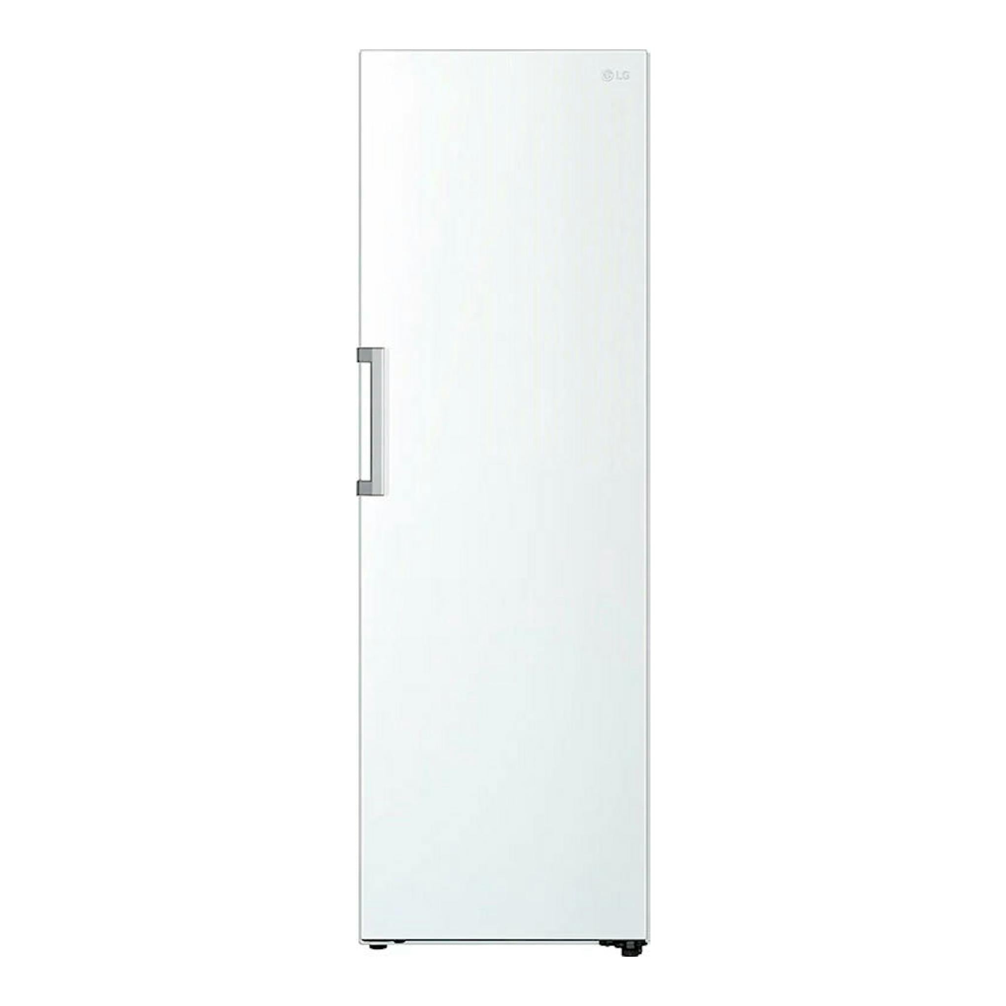 Frigorífico LG GLT51SWGSZ blanco, vista frontal de una puerta con tirador lateral.