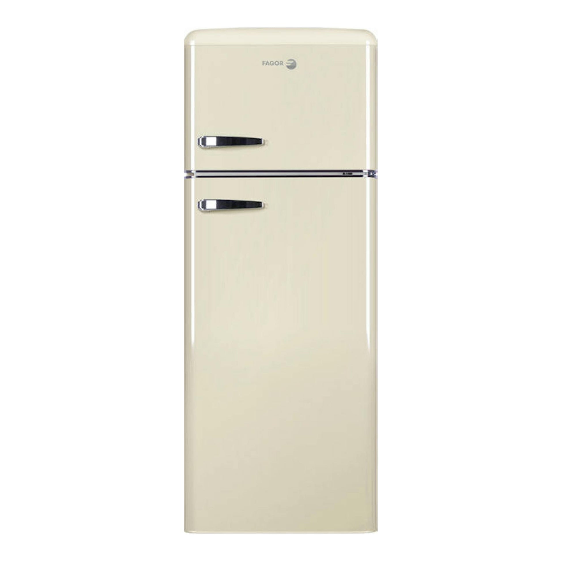 Frigorífico Fagor 3FFV-1455BG beige, vista frontal de dos puertas.