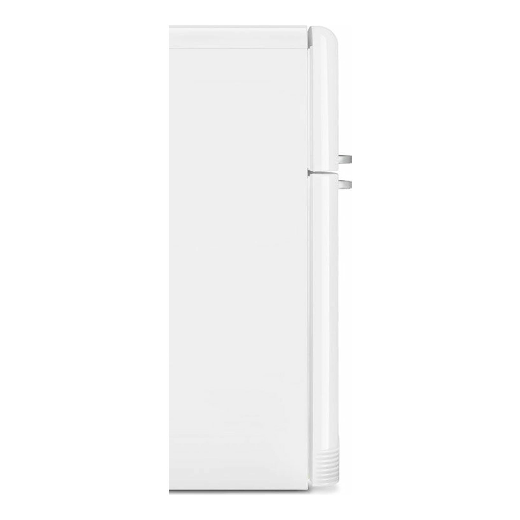 Frigorífico Smeg FAB50RWH5 blanco, vista lateral derecha, de dos puertas.