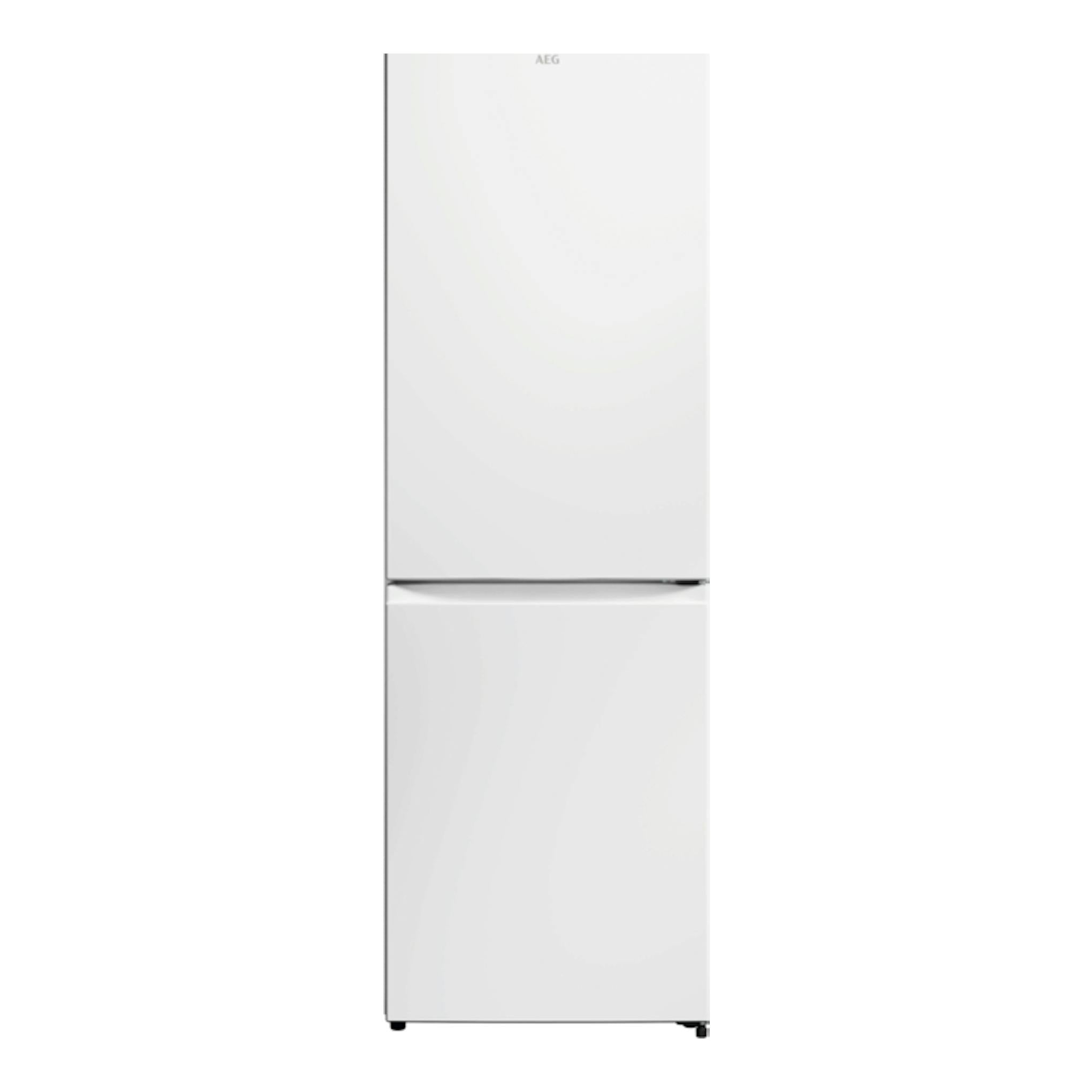 Frigorífico combi AEG ORC6M301DW blanco, vista frontal, dos puertas.