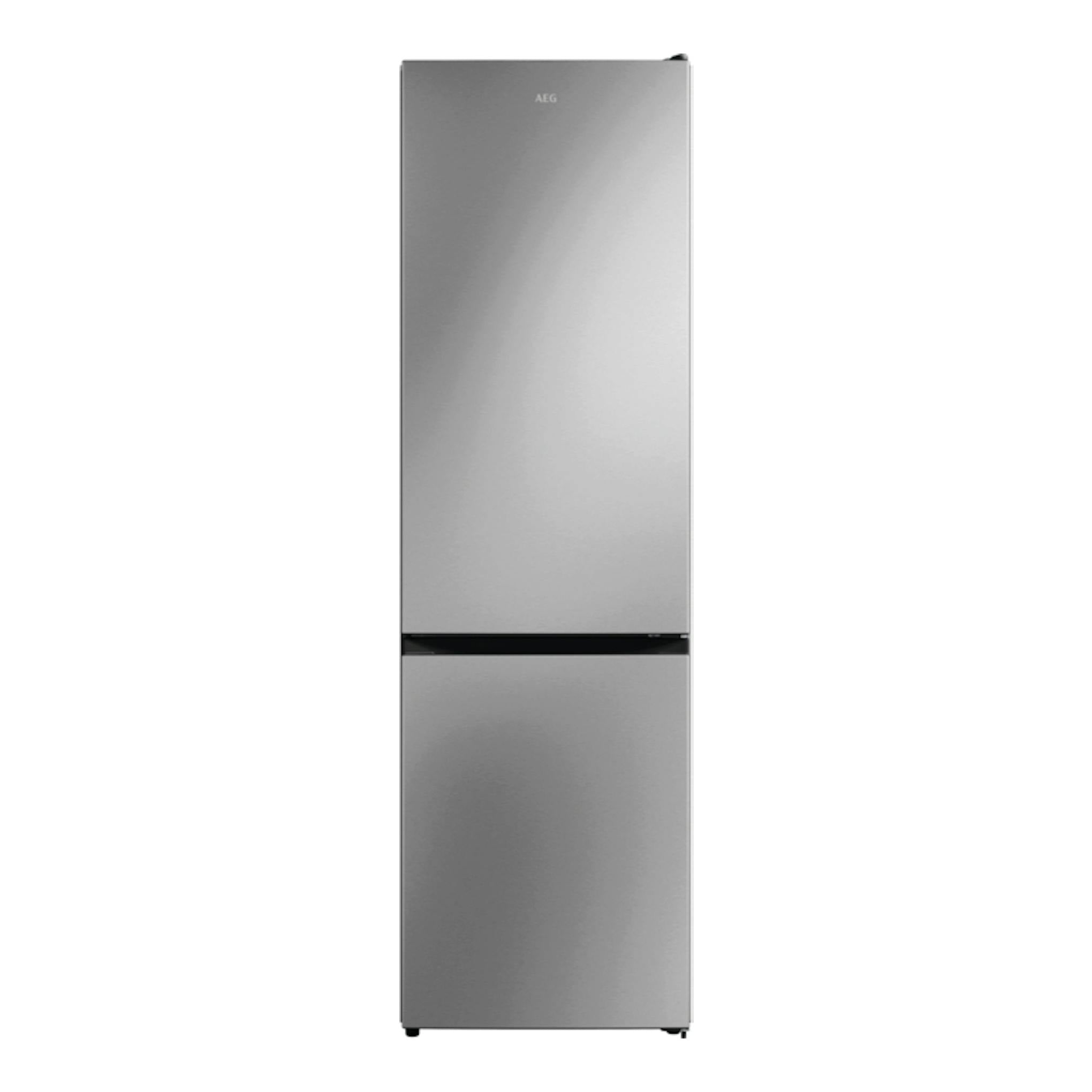 Frigorífico combi AEG ORC6M341CV en inox, vista frontal, dos puertas.