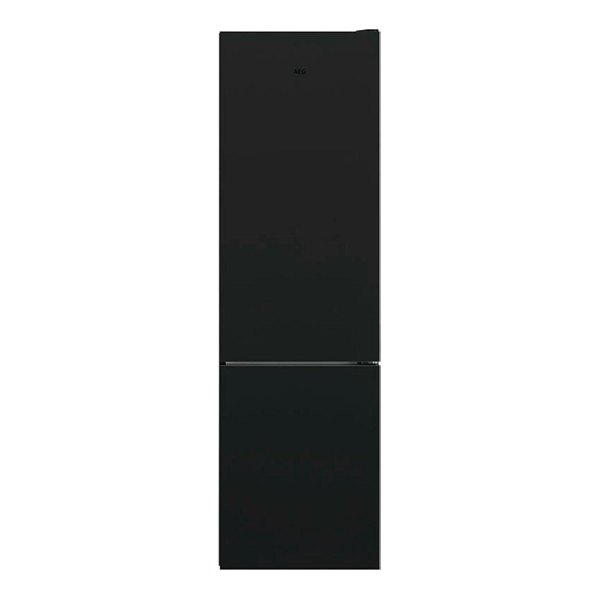 Frigorífico combi AEG ORC8M361DT negro mate, vista frontal.