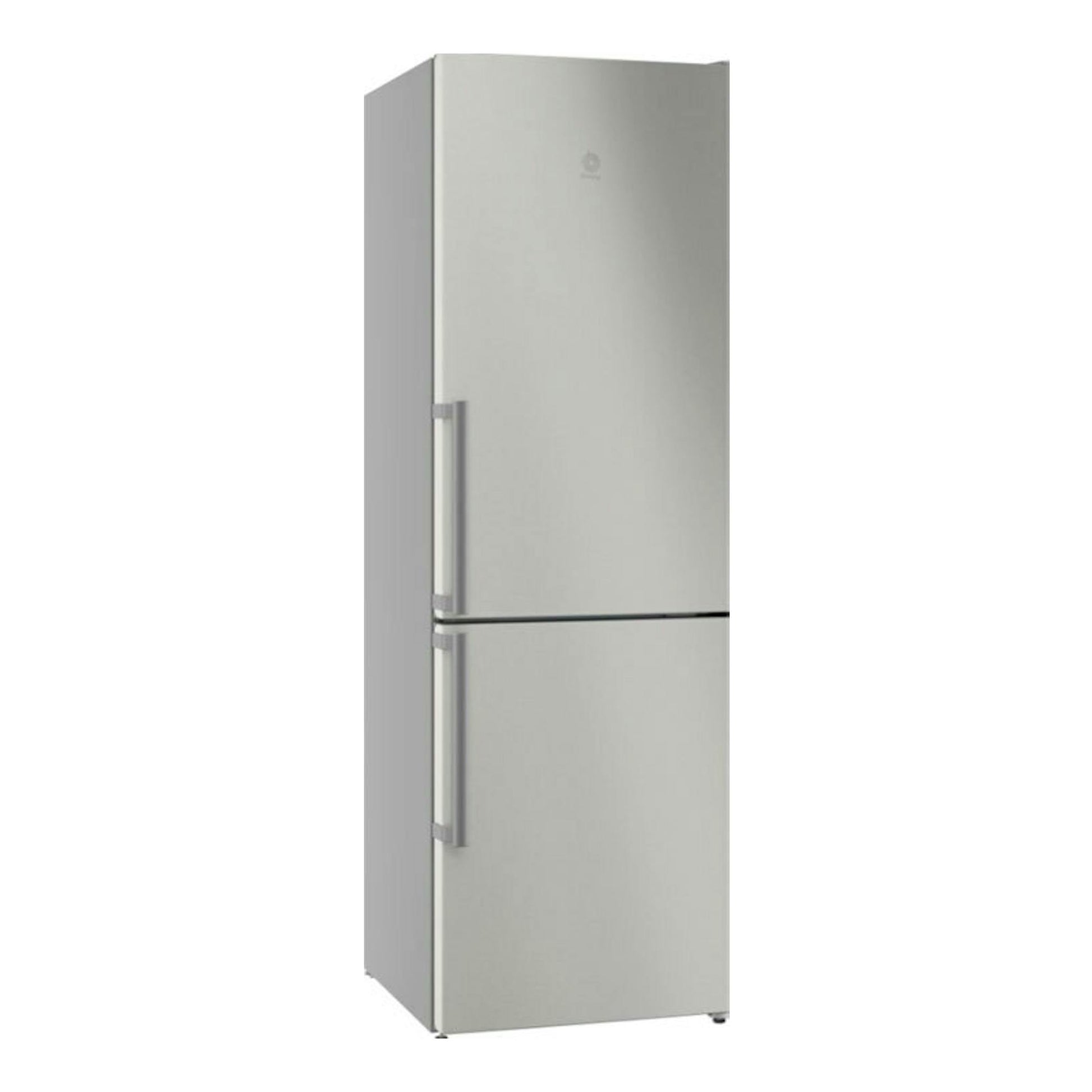 Frigorífico combi Balay 3KFB664XE en inox, vista frontal ligeramente girada, con dos puertas.