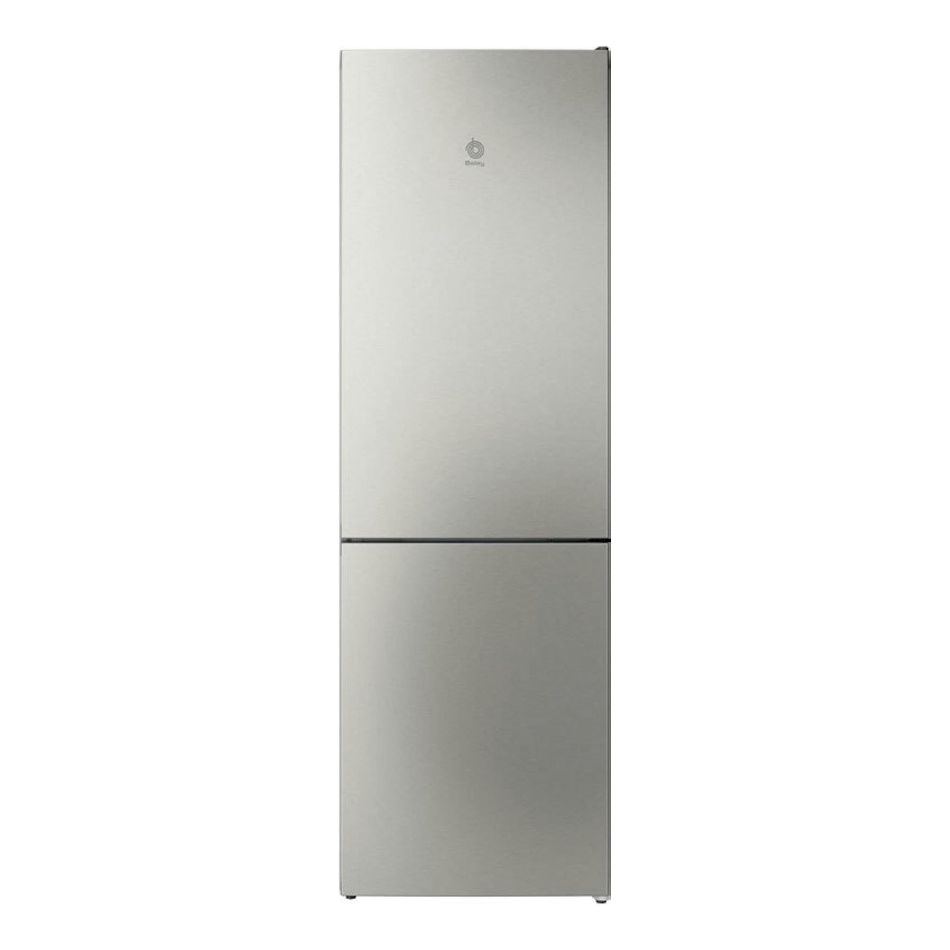 Frigorífico combi Balay 3KFC653XI inox, vista frontal, acabado en acero inoxidable.