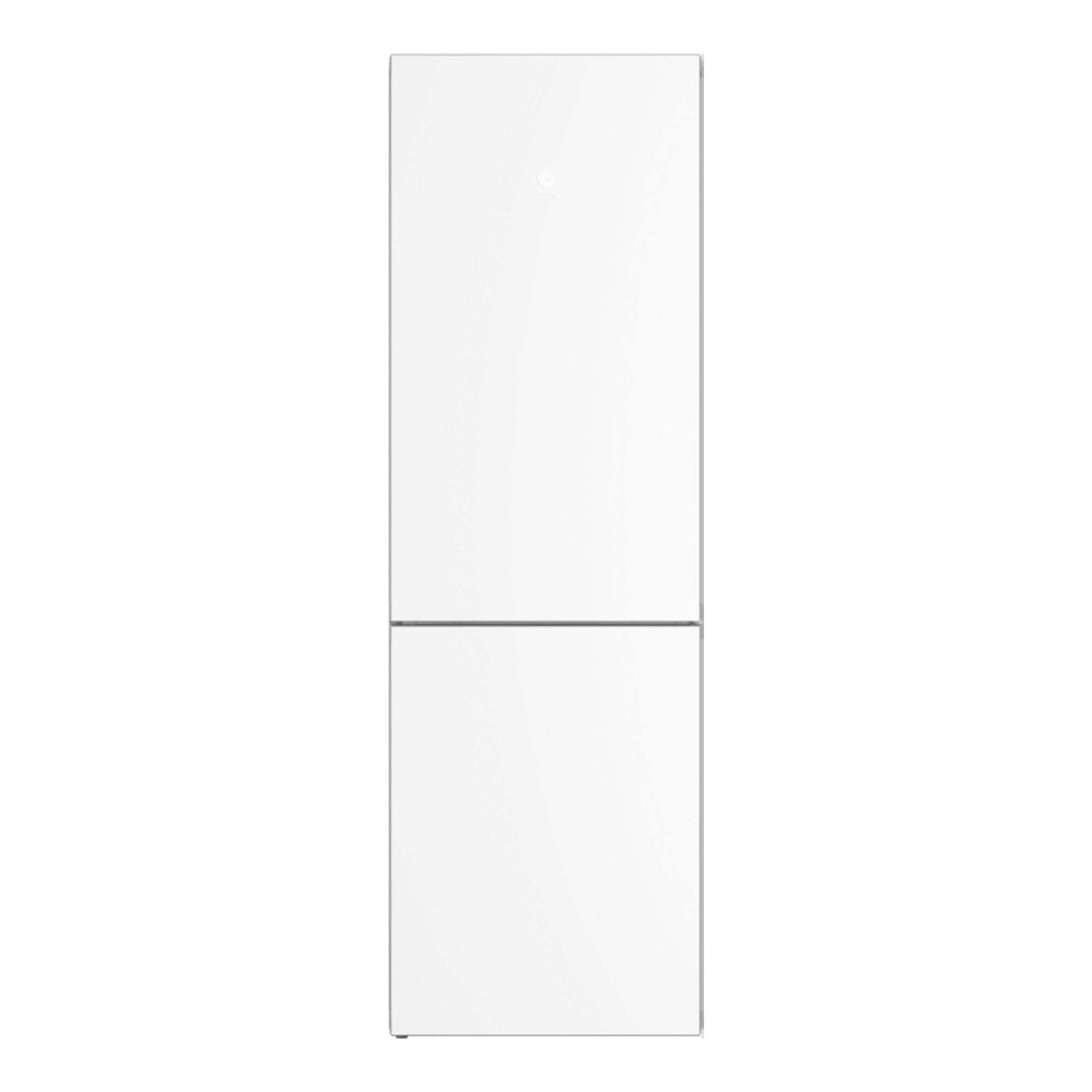 Frigorífico combi Balay 3KFD655BI blanco, vista frontal, con dos puertas y acabado liso.