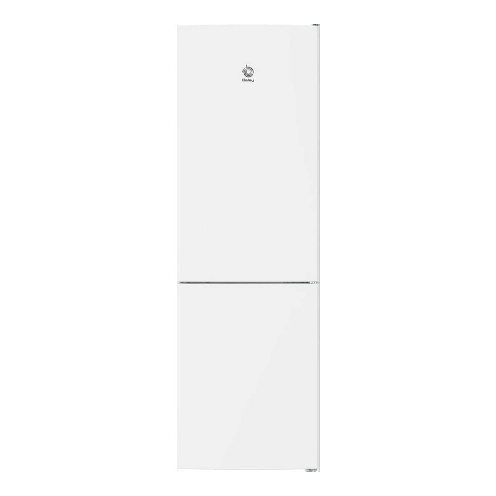 Frigorífico combi Balay 3KFE553WI blanco, vista frontal de dos puertas.