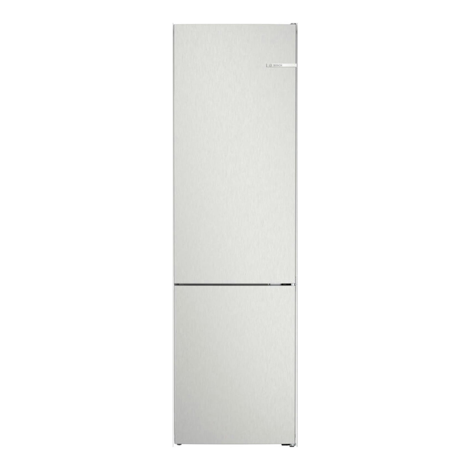 Frigorífico combi Bosch KGN36VIED de acero inoxidable, vista frontal.