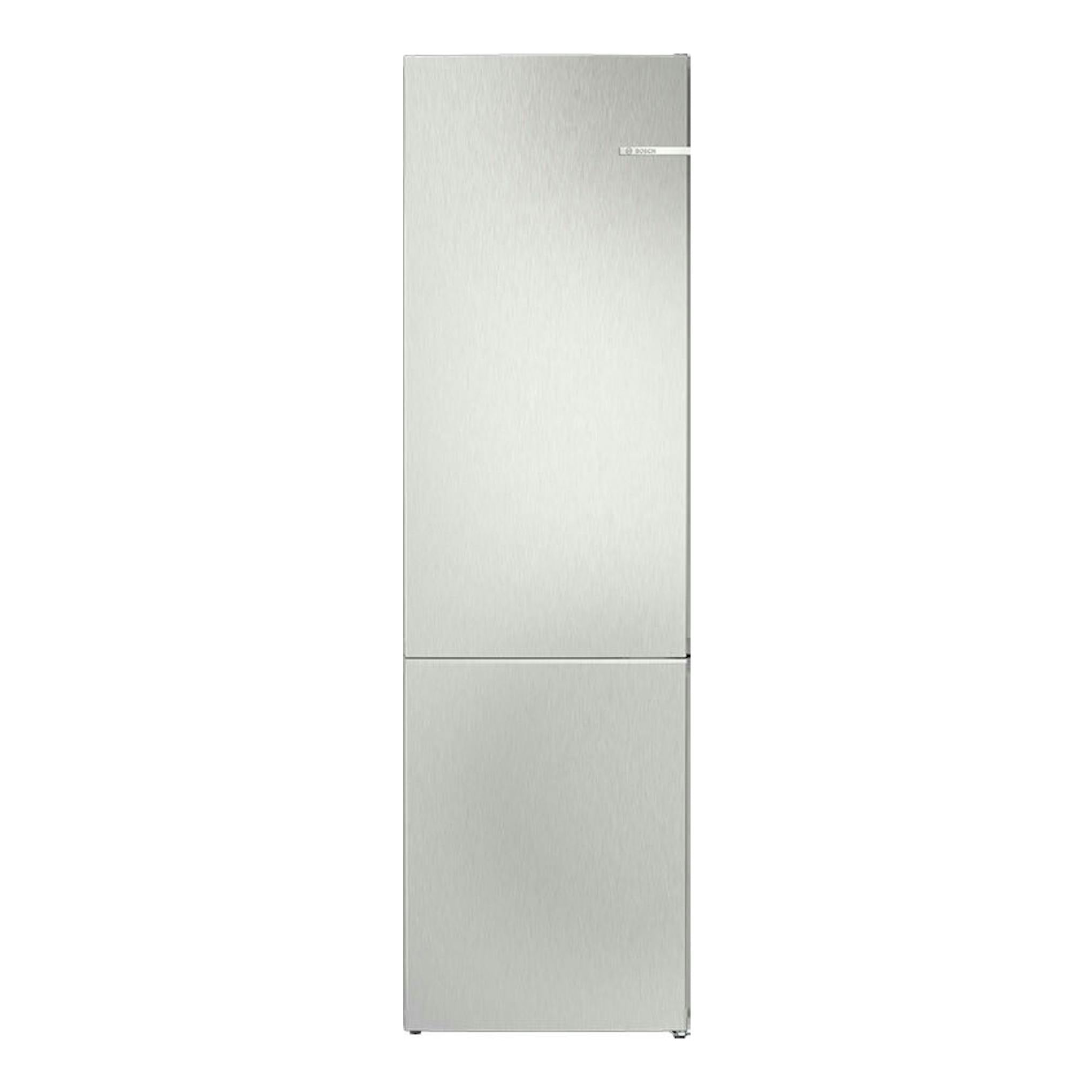 Frigorífico combi Bosch KGN392LAG inox, vista frontal, acabado plateado.
