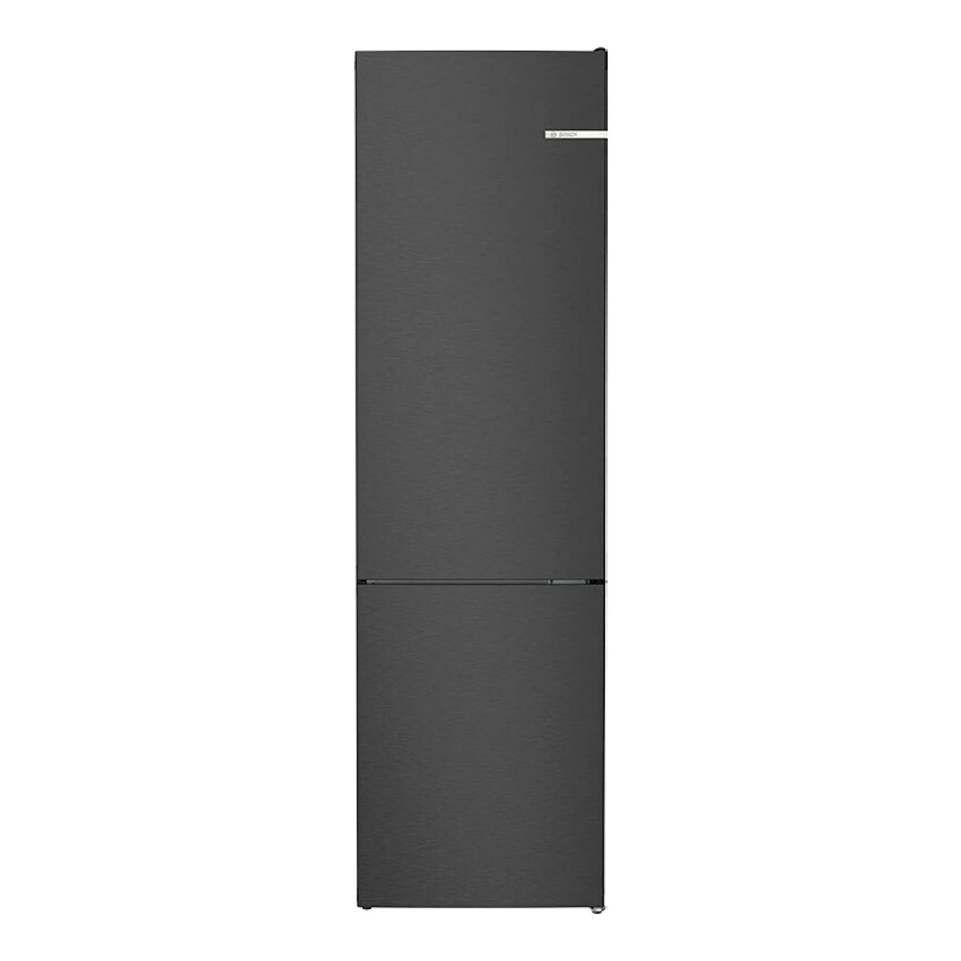 Frigorífico combi Bosch KGN392XCF en acero negro, vista frontal.