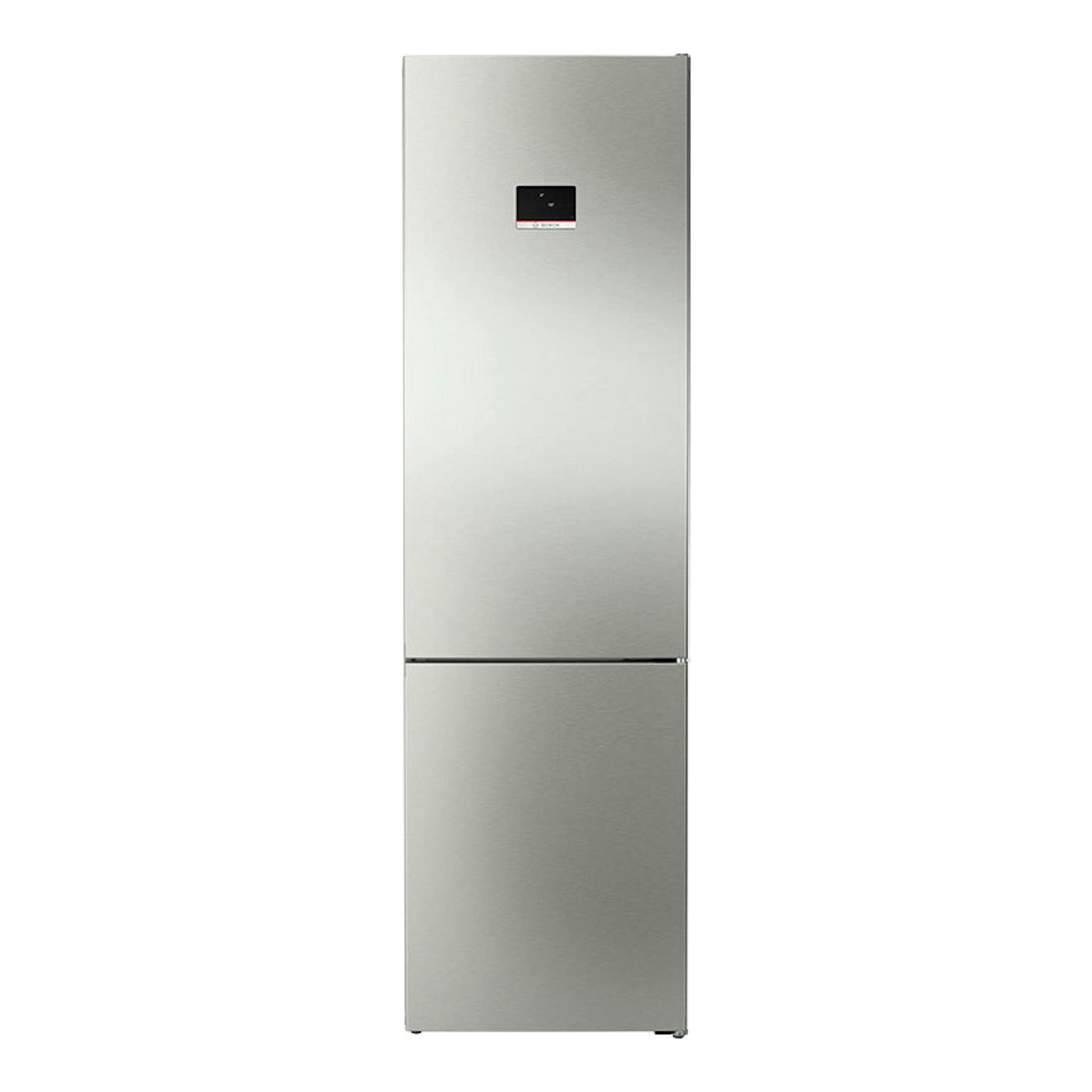 Frigorífico combi Bosch KGN394ICF en inox, vista frontal, con dos puertas.
