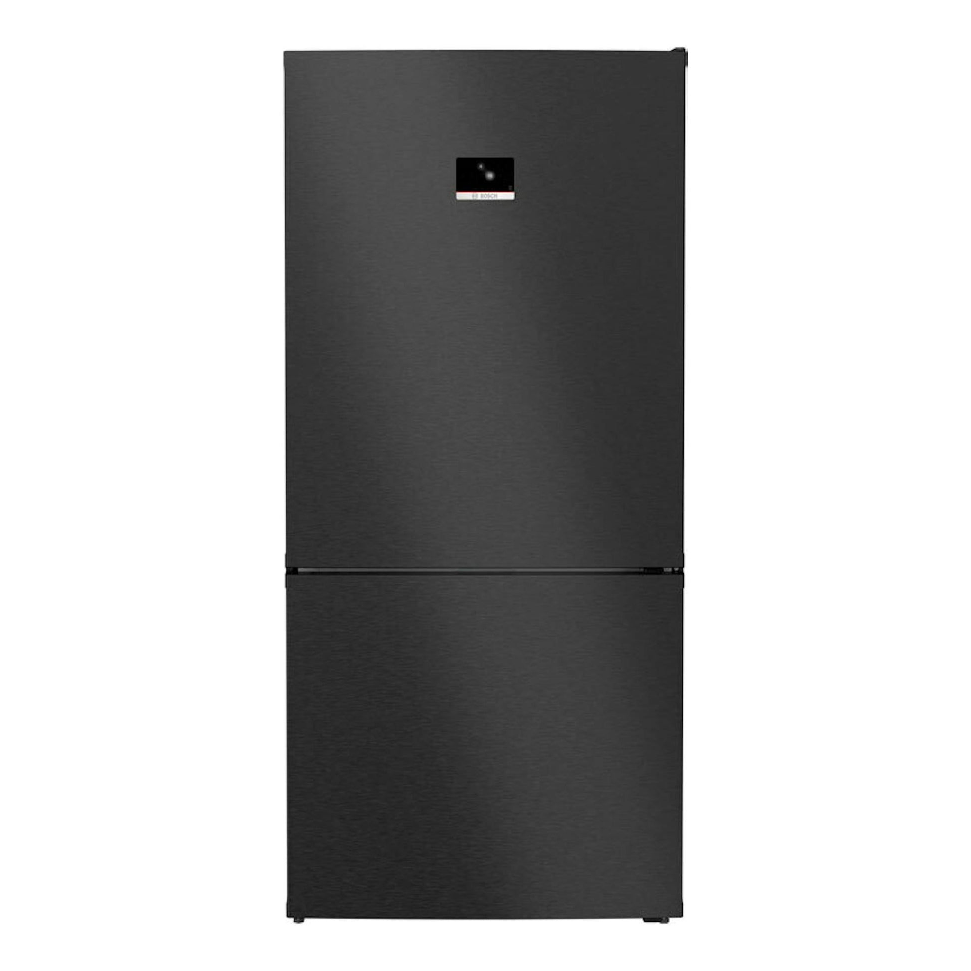 Frigorífico combi Bosch KGP86AXB0N en acero negro, vista frontal.