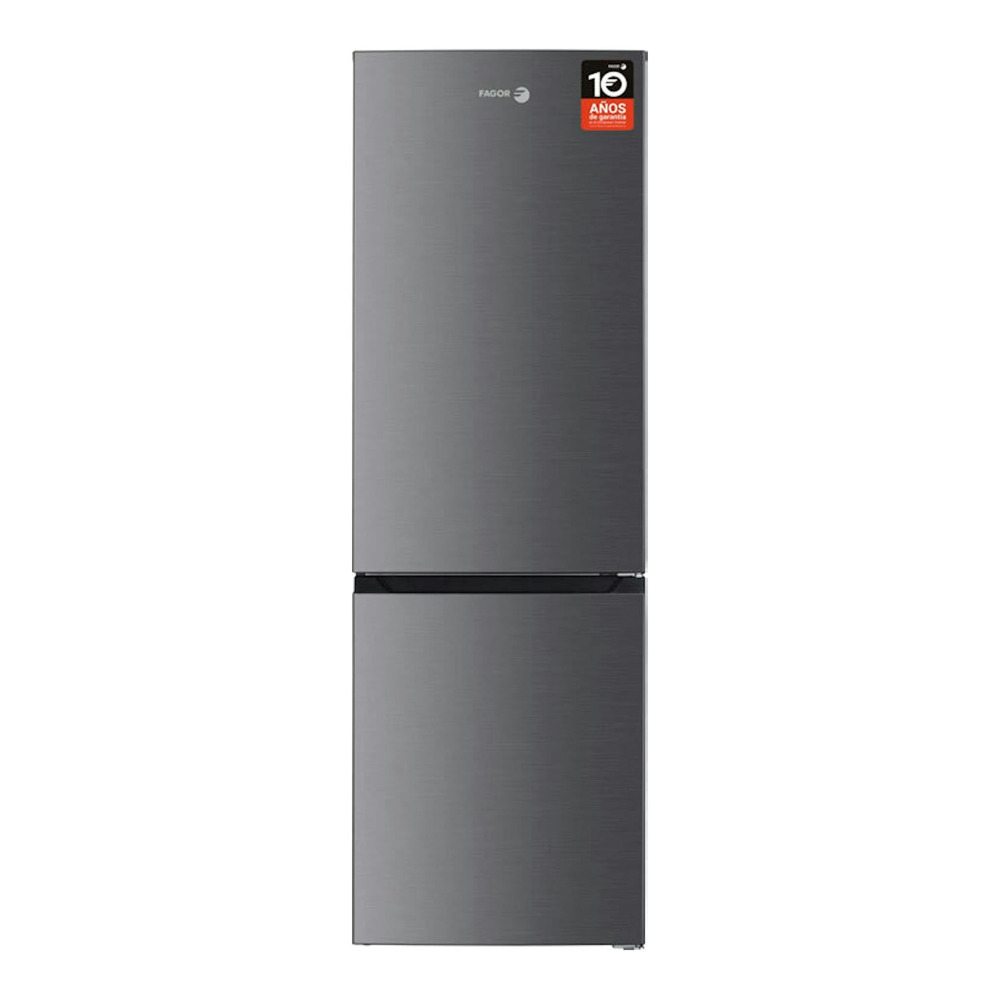 Frigorífico combi Fagor 3FFK-6637X en inox, vista frontal, con congelador inferior.