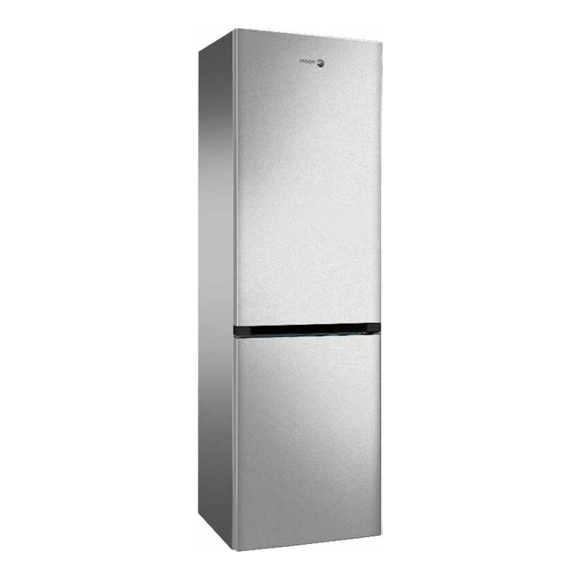 Frigorífico combi Fagor 3FFK6636X inox, vista frontal en ángulo, con dos puertas.