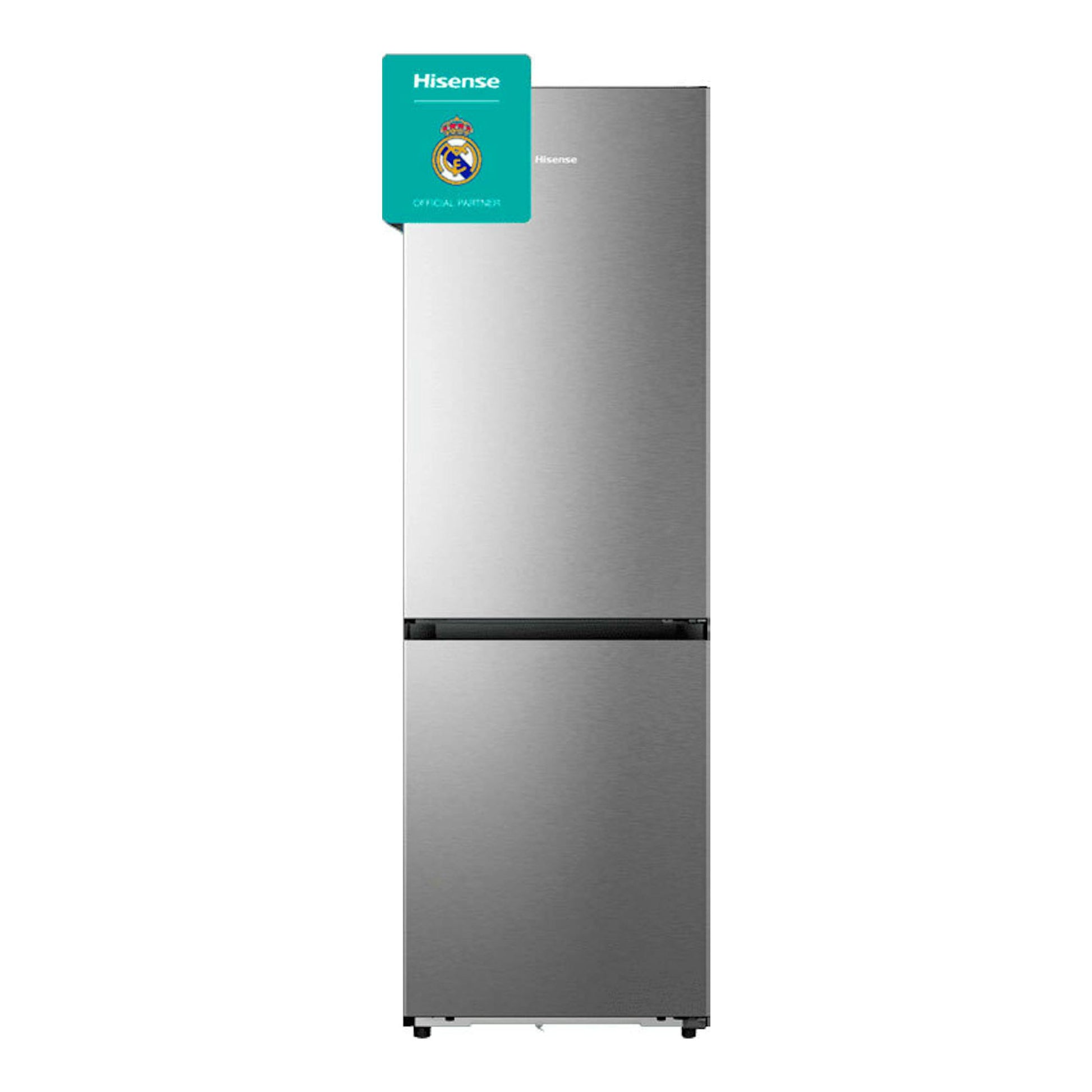 Frigorífico combi Hisense RB3K330SAIC en inox, vista frontal.