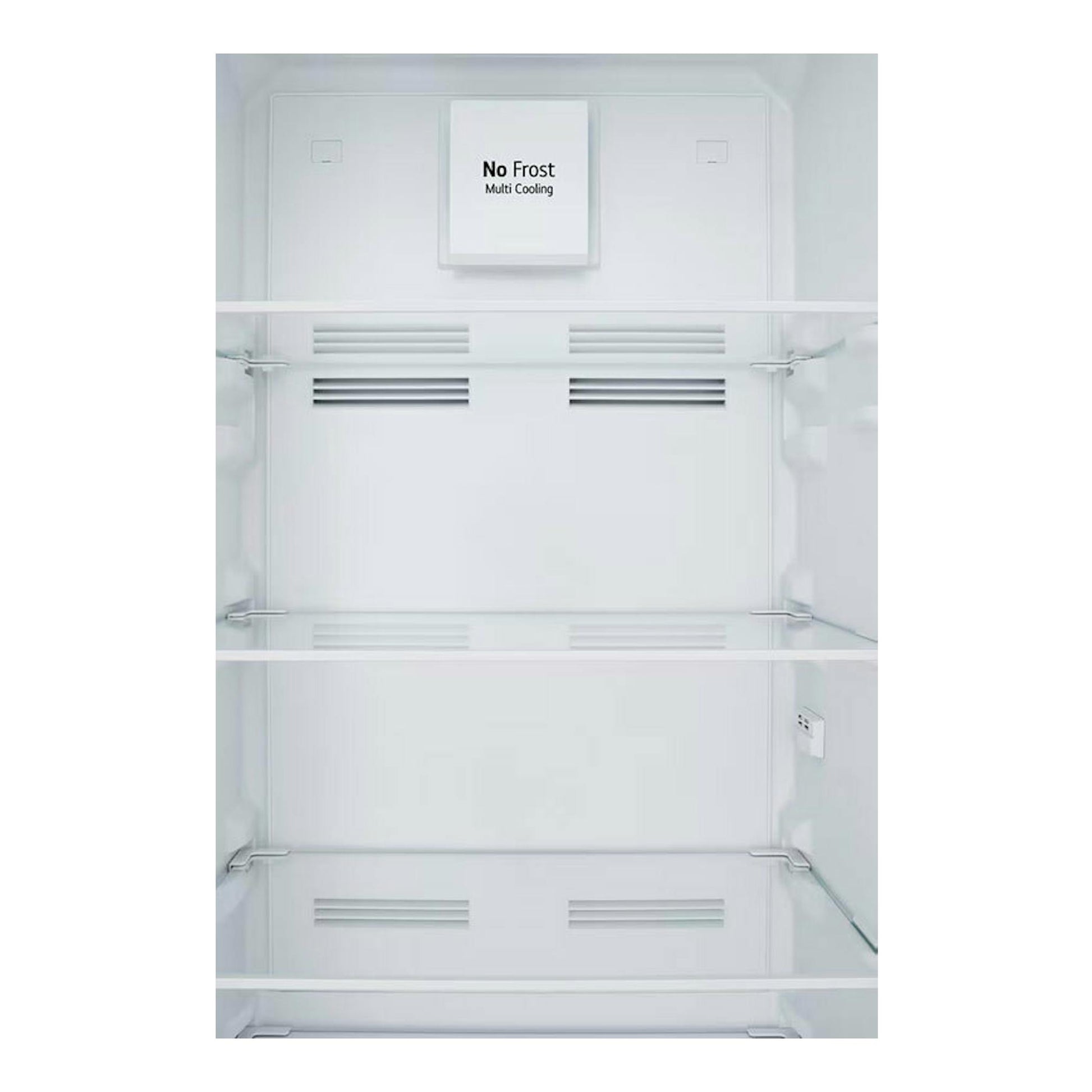 Interior de frigorífico integrable LG GTFN256SER, blanco, con baldas de vidrio y panel No Frost.