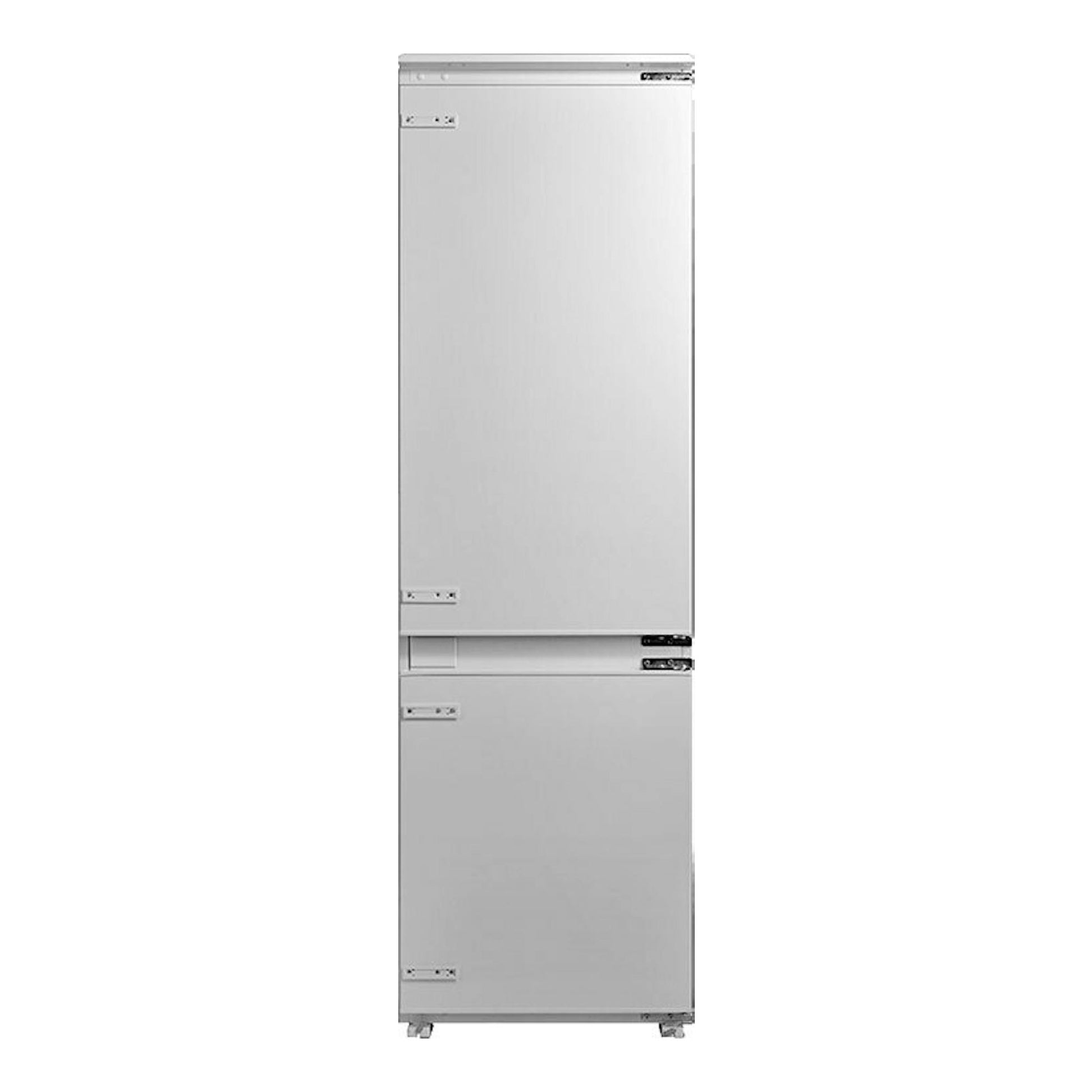 Frigorífico combi integrable Teka RBF43345FI, frontal blanco, vista frontal con dos puertas.