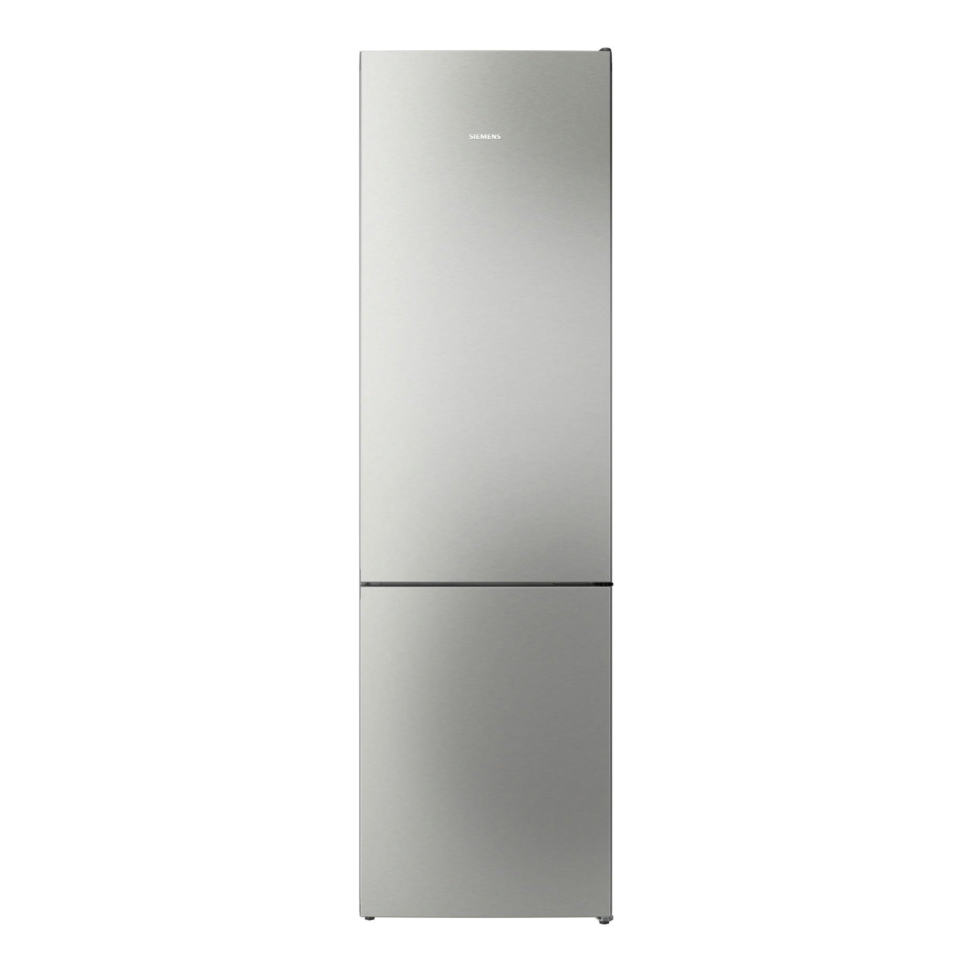 Frigorífico combi Siemens KG39NVICG en inox, vista frontal de dos puertas.