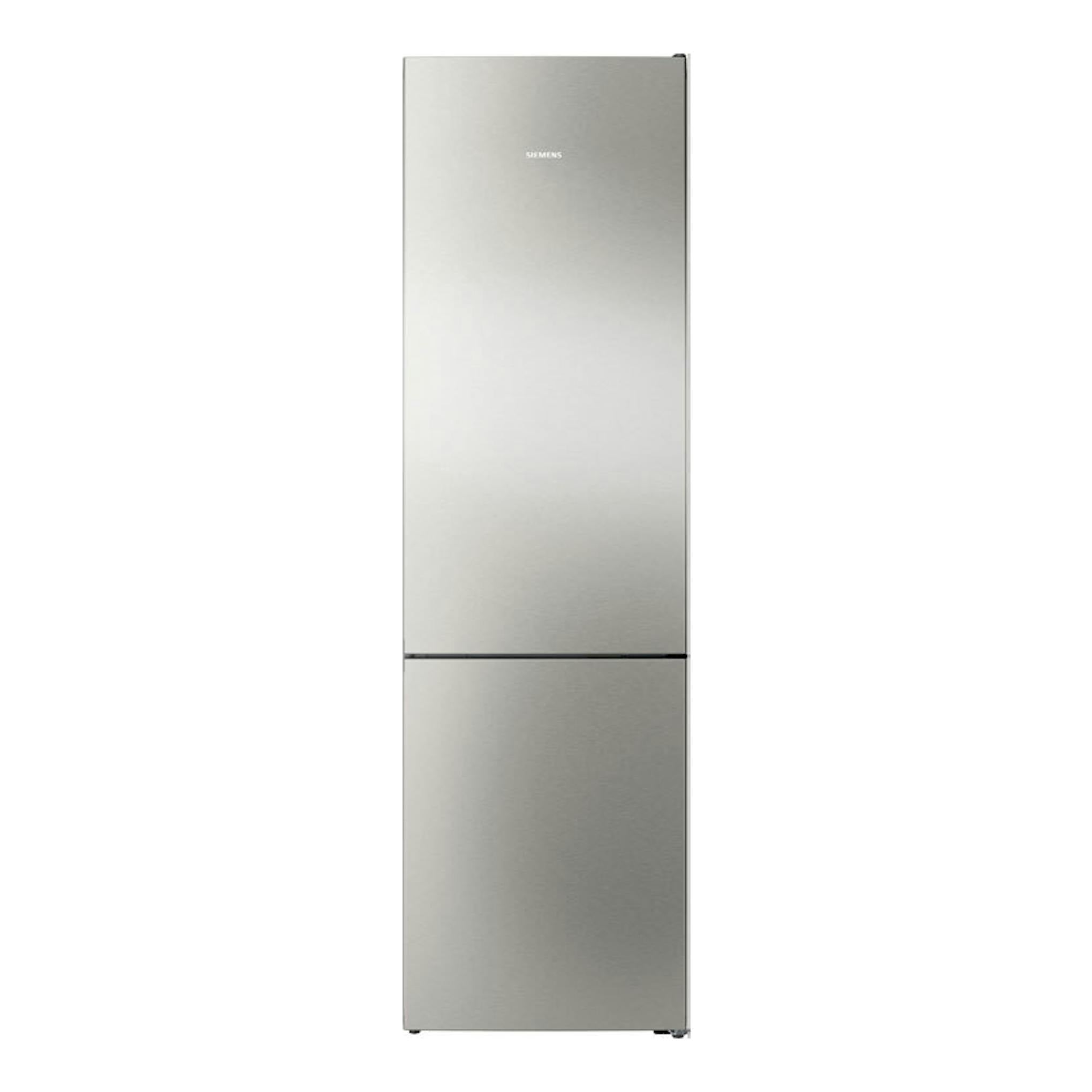 Frigorífico combi Siemens KG39NVIDG en acero inoxidable, vista frontal con dos puertas.