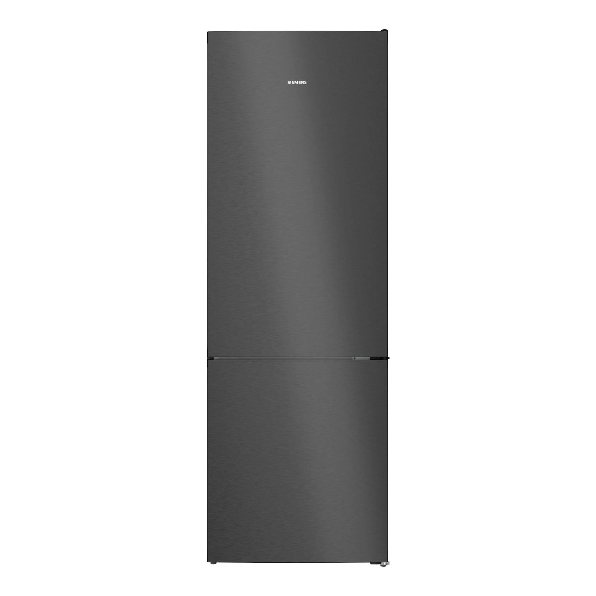 Frigorífico combi Siemens KG49NVXCG, vista frontal, acero negro.