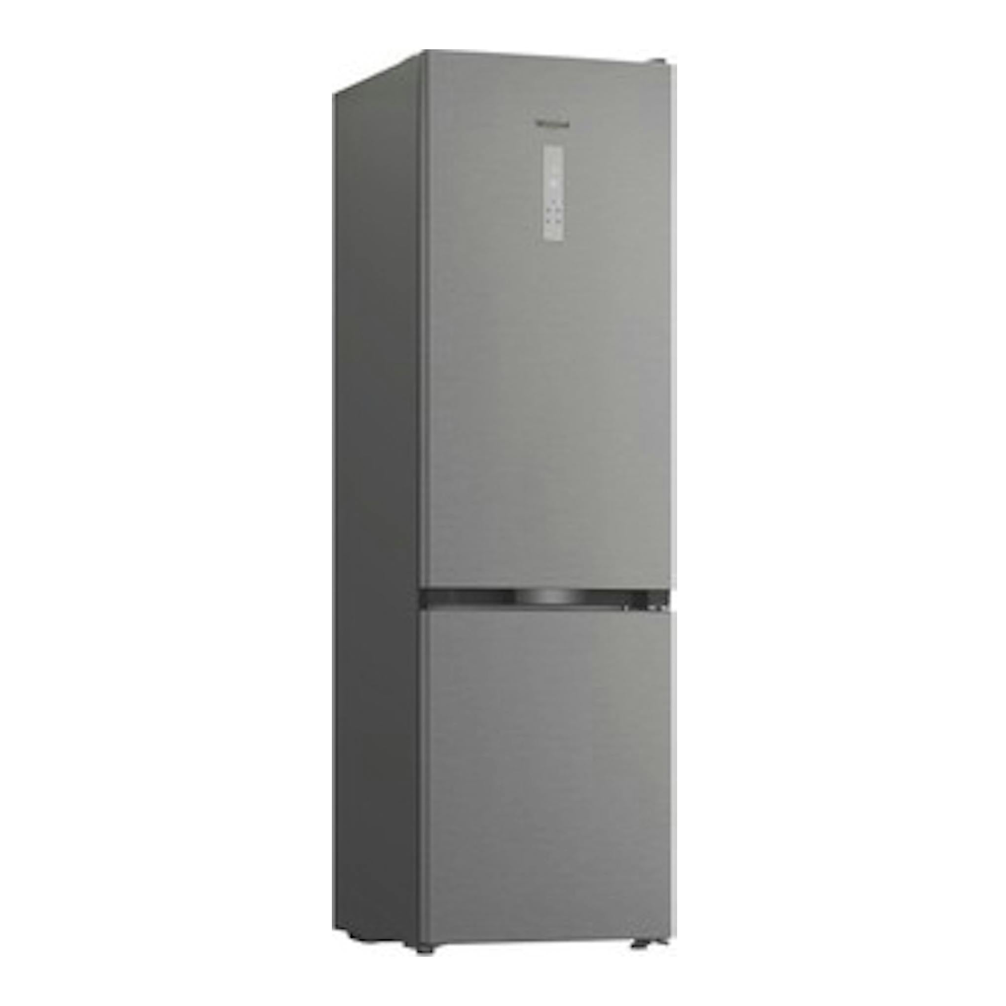 Frigorífico combi Whirlpool WHK 26413 X6EE gris, vista frontal, con dos puertas.