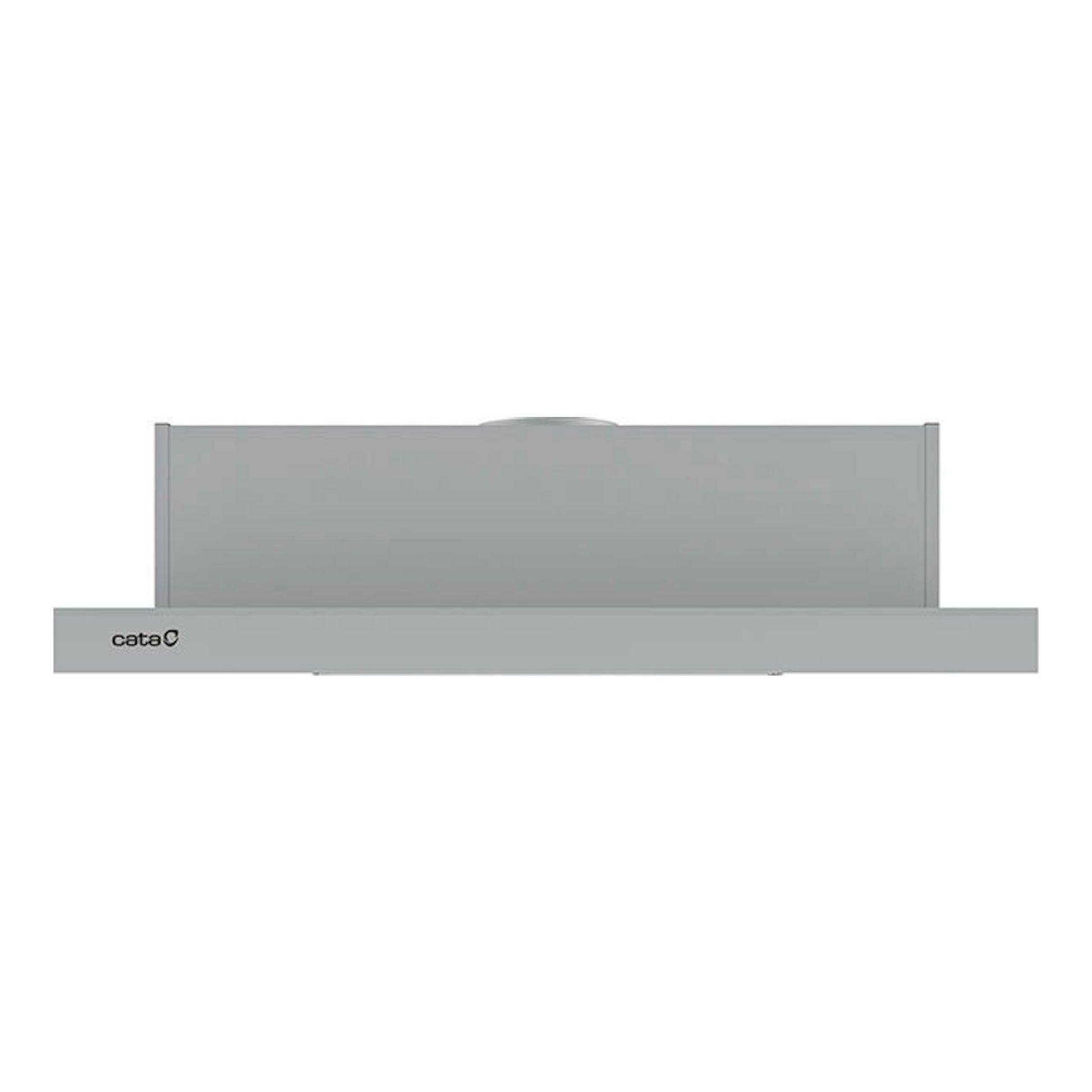 Campana extractora Cata TF5260X/G Inox, vista frontal, acabado gris acero inoxidable, con logo Cata.