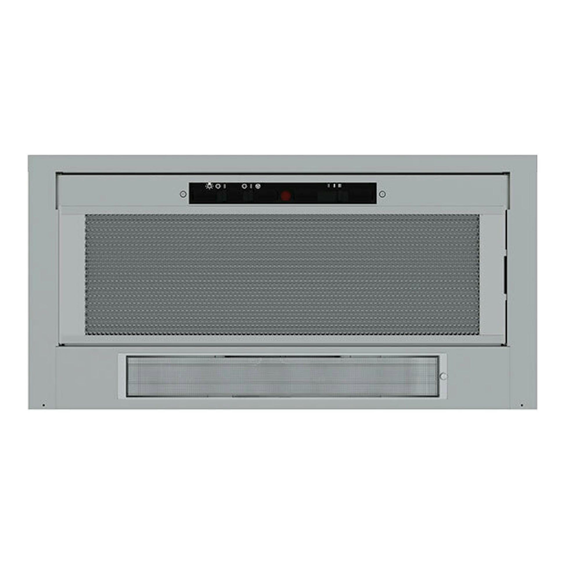 Campana convencional Cata TF5260X/G inox, vista frontal, color plateado con panel central negro.