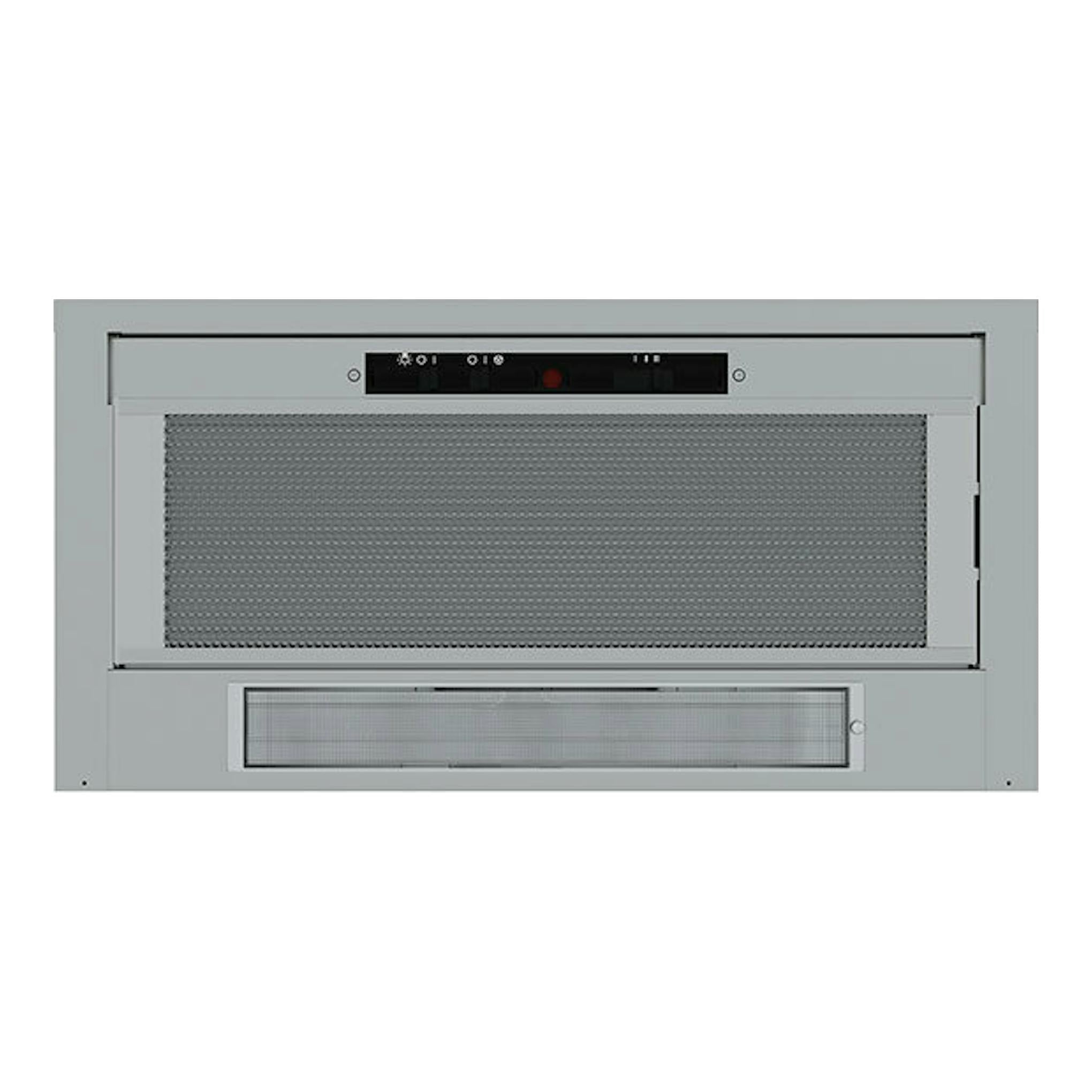 Campana convencional Cata TF5260X/G inox, vista frontal, color plateado con panel central negro.
